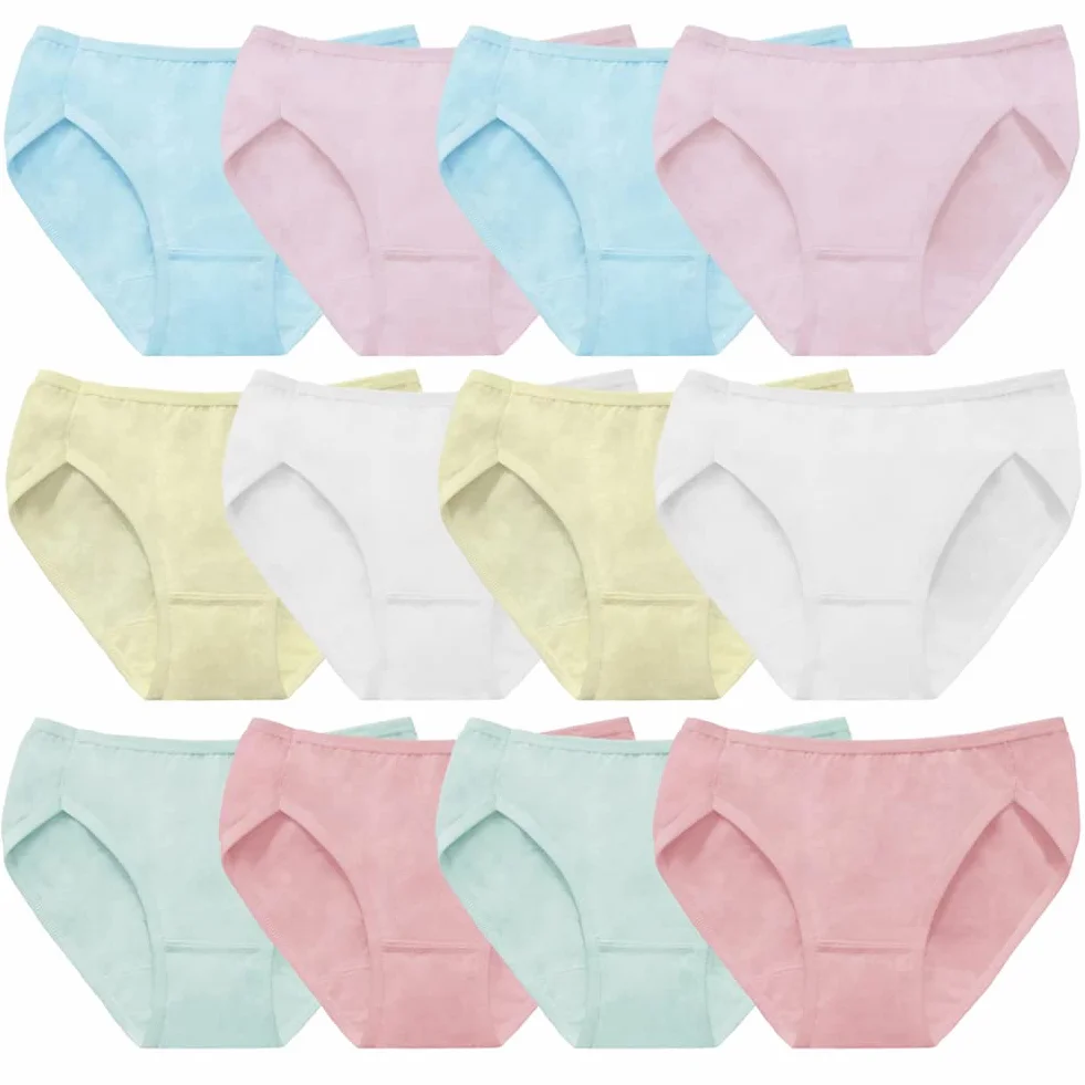 Dziecko 12 sztuk majtek miękkie wygodne majtki bawełniana bielizna małe dziewczynki różne majtki 2-12 lat