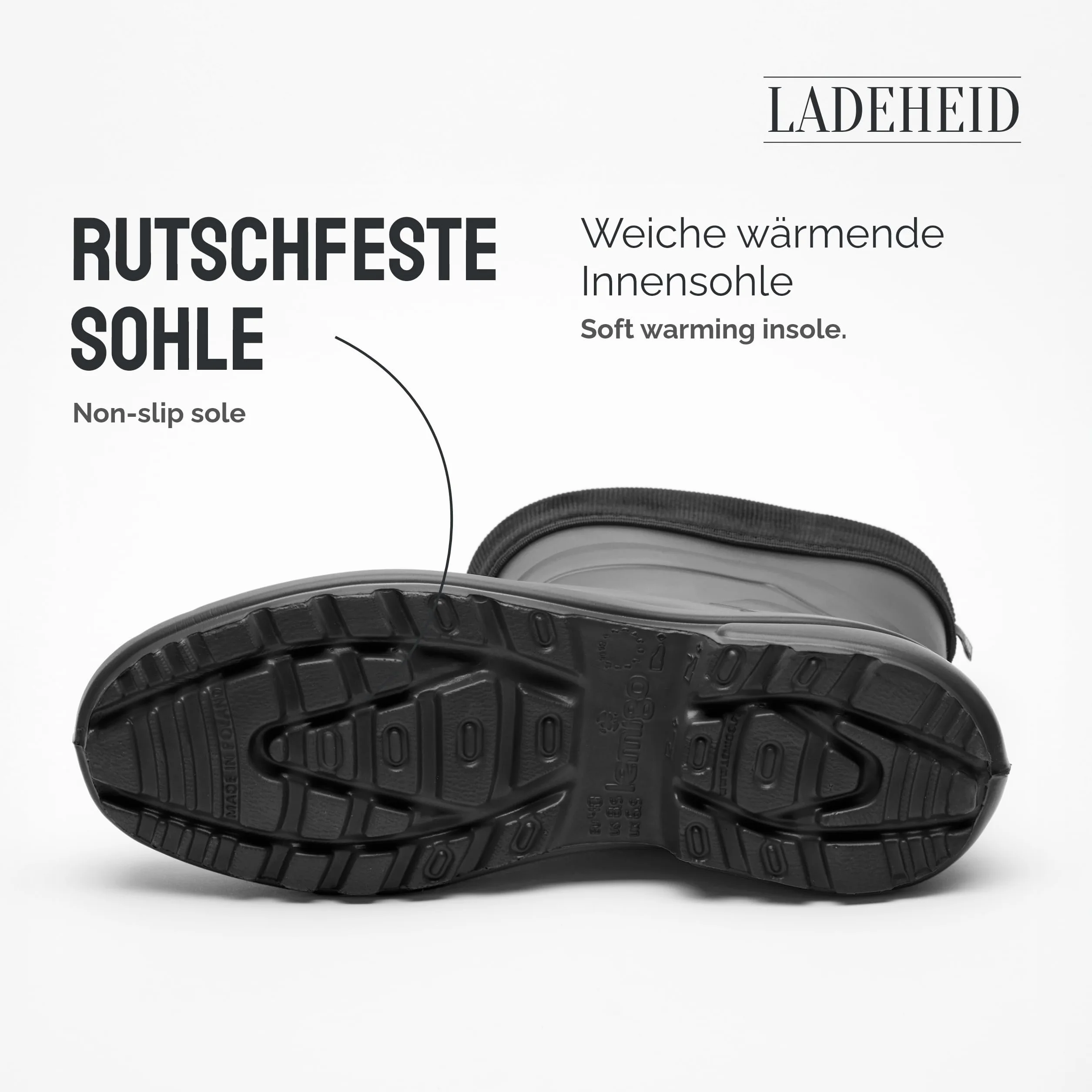 Ladeheid Damskie Kalosze z Gumy EVA Lekkie jak Piórko LA-800-2017