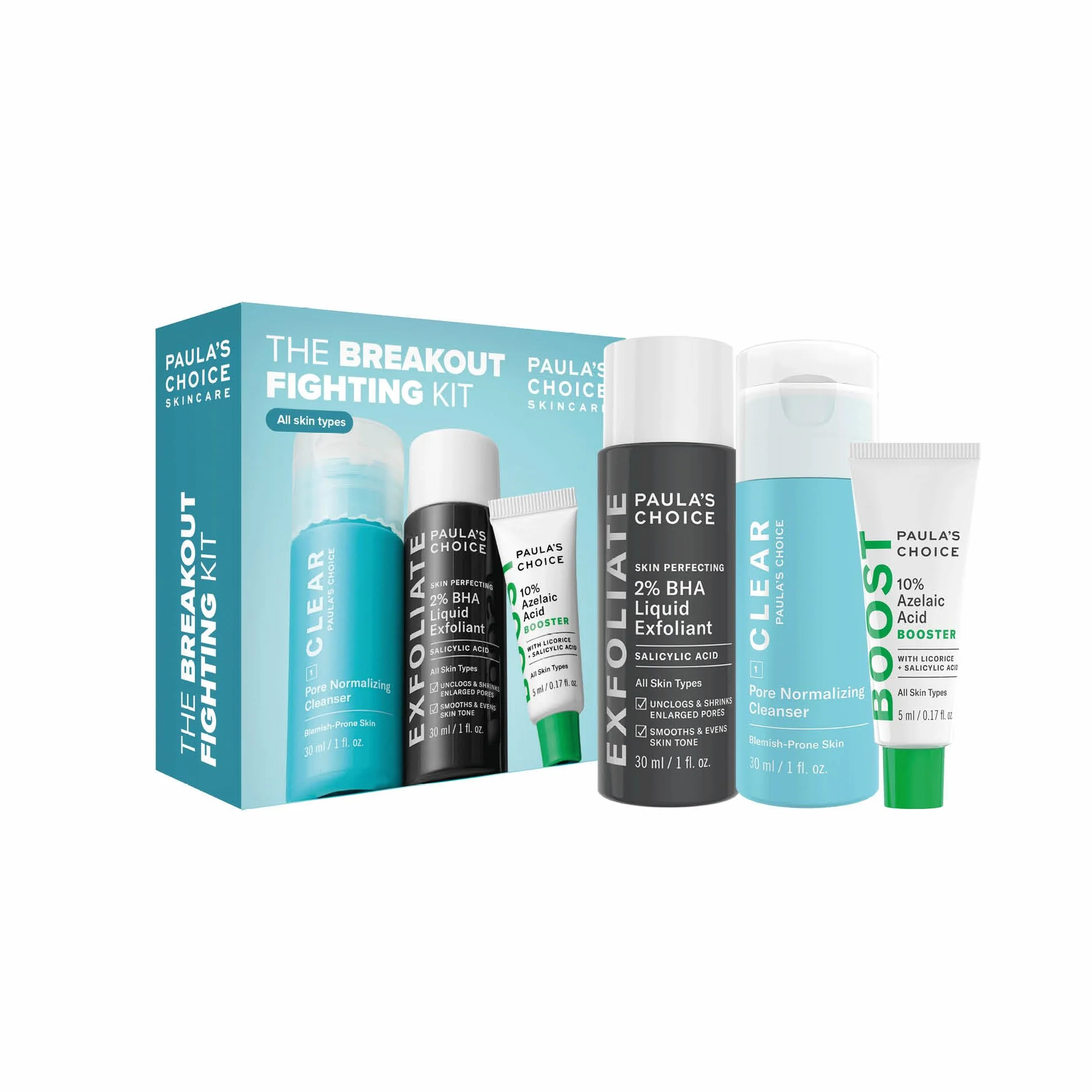 Paula's Choice Produkty Zwalczające Bypryski - Zwalczanie Wyprysków, Zaskórników i Zmniejszenie Widoczności Porów - z Kwas Salicylowy & Azelainowy - Wszystkie Rodzaje Skóry - Zestaw Próbny
