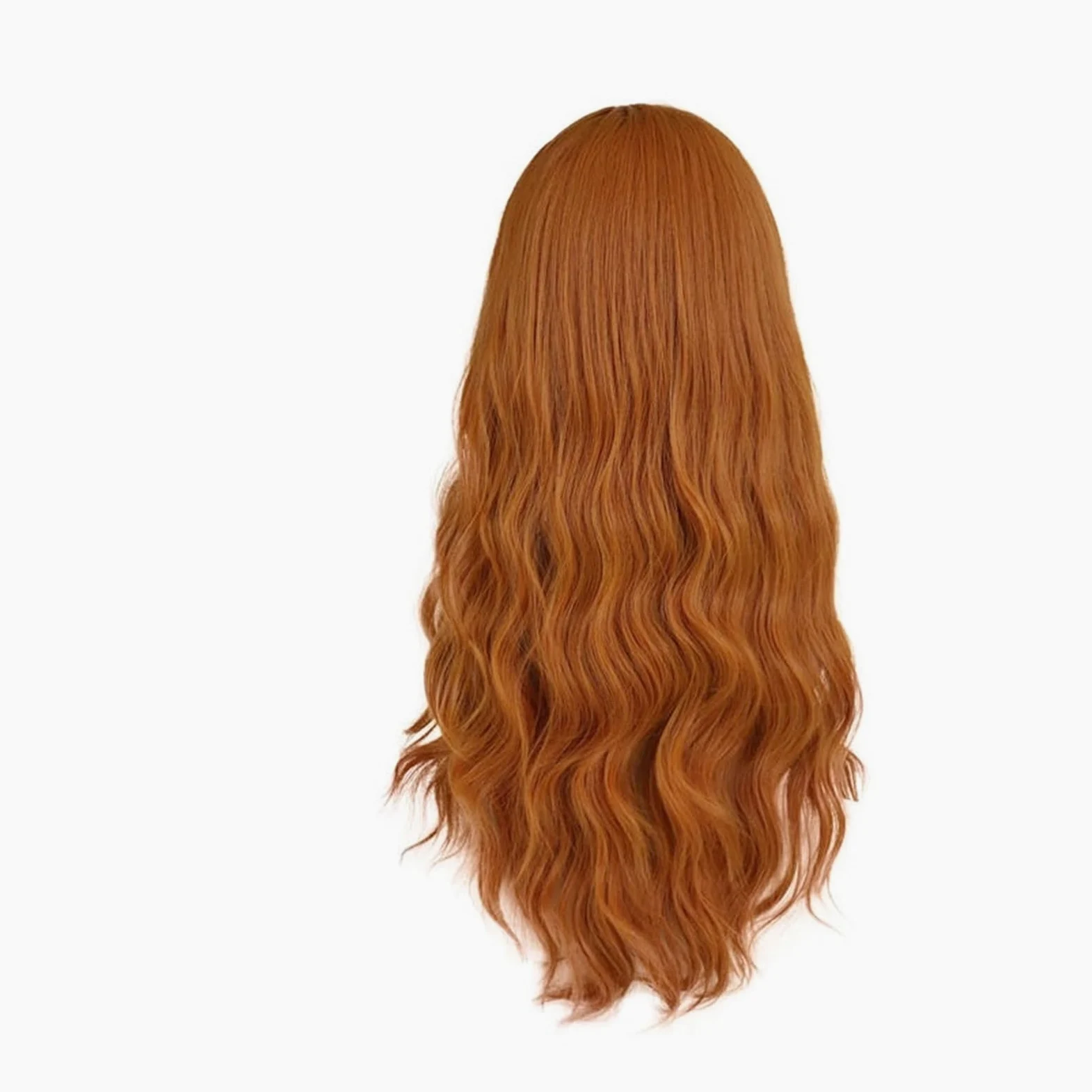 1pc pomarańczowe peruki do cosplay dla kobiet 26 cali długie kręcone peruka syntetyczna część środkowa imbir Drag Queen doczepy włosów(Auburn)