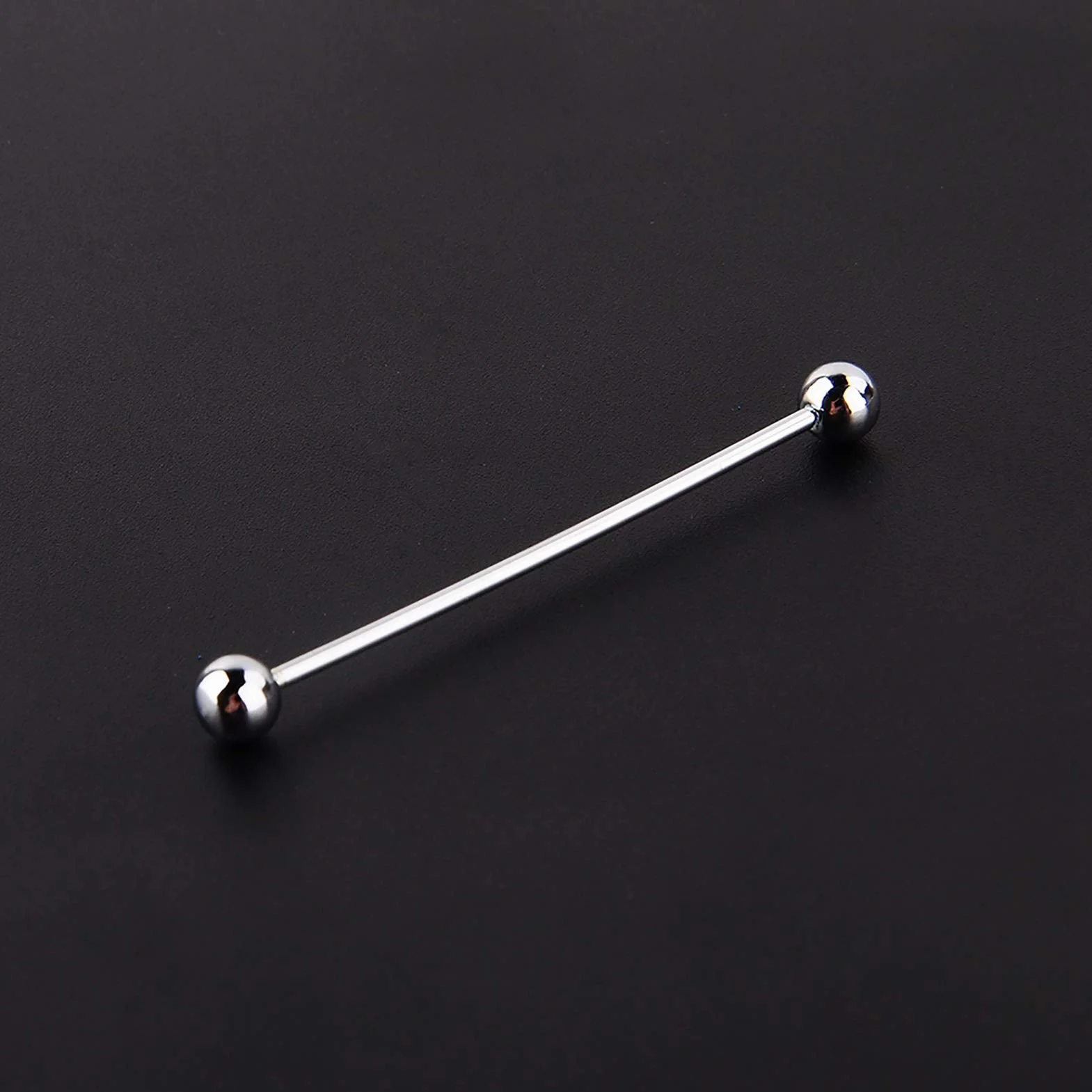 2 sztuki broszki wesele urodziny impreza 6 cm, Decor kołnierzyk koszuli mężczyźni srebrna igła do krawata Stud Barbell zapięcie broszka