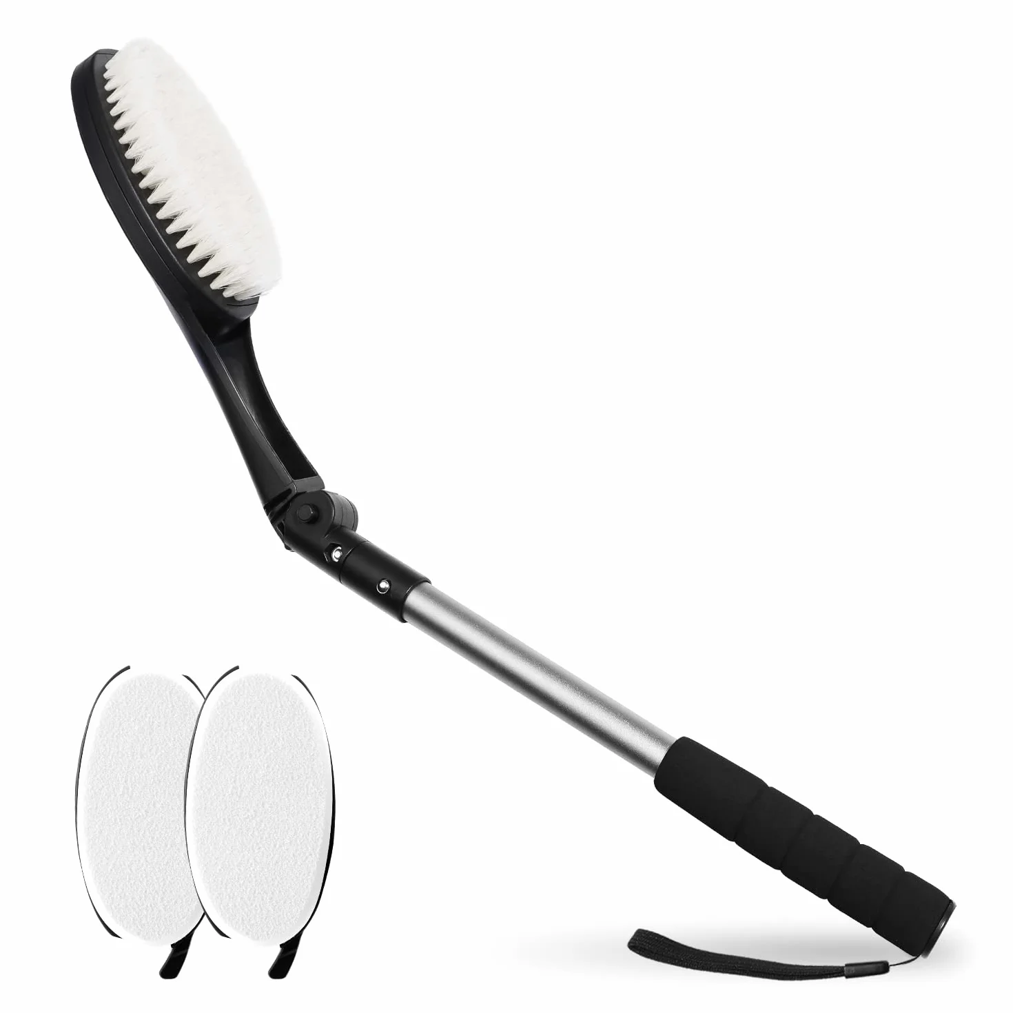 EASACE Zestaw 3 szczoteczek do pleców z aplikatorem, aplikatorem do mycia ciała, szczotka do kąpieli z długą rączką, szczotka do ciała, szczotka do prysznica, szczotka do czyszczenia na sucho, pomoc w