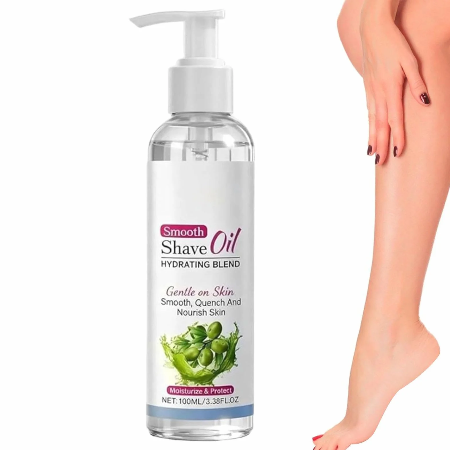 Smooth Shaving Oil, Gentle Hydration Skin Oil, 100ml Non Greasy Care with Soft Glide, Lightweight Shaving Extract, Soothing Ampoule with Silky Finish, Personal Care for Daily Grooming