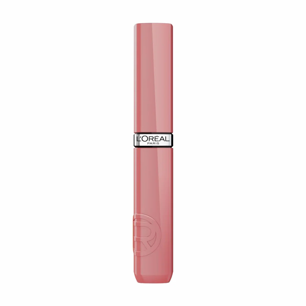 L'Oréal Paris Infaillible Laque Resistance 16H, odporna na ścieranie pomadka o długotrwałym połysku, 600 Le Nu Rosé, 4,3 ml