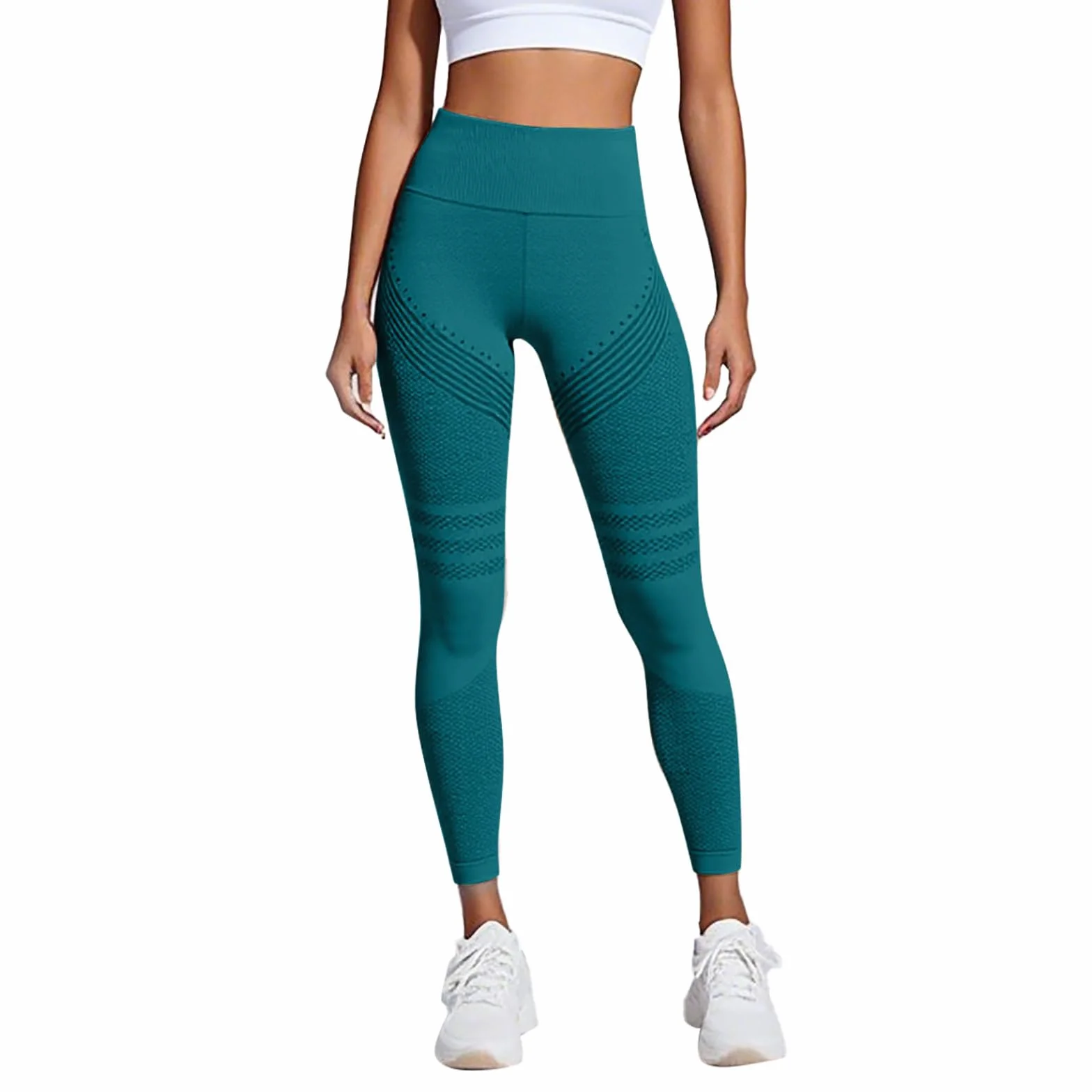 Coreex damskie legginsy kompresyjne 3D, do jogi, fitnessu, fitnessu, legginsy antycellulitowe, kompresyjne, wysoka talia, spodnie push-up, spodnie do jogi, fitnessu, długie spodnie sportowe