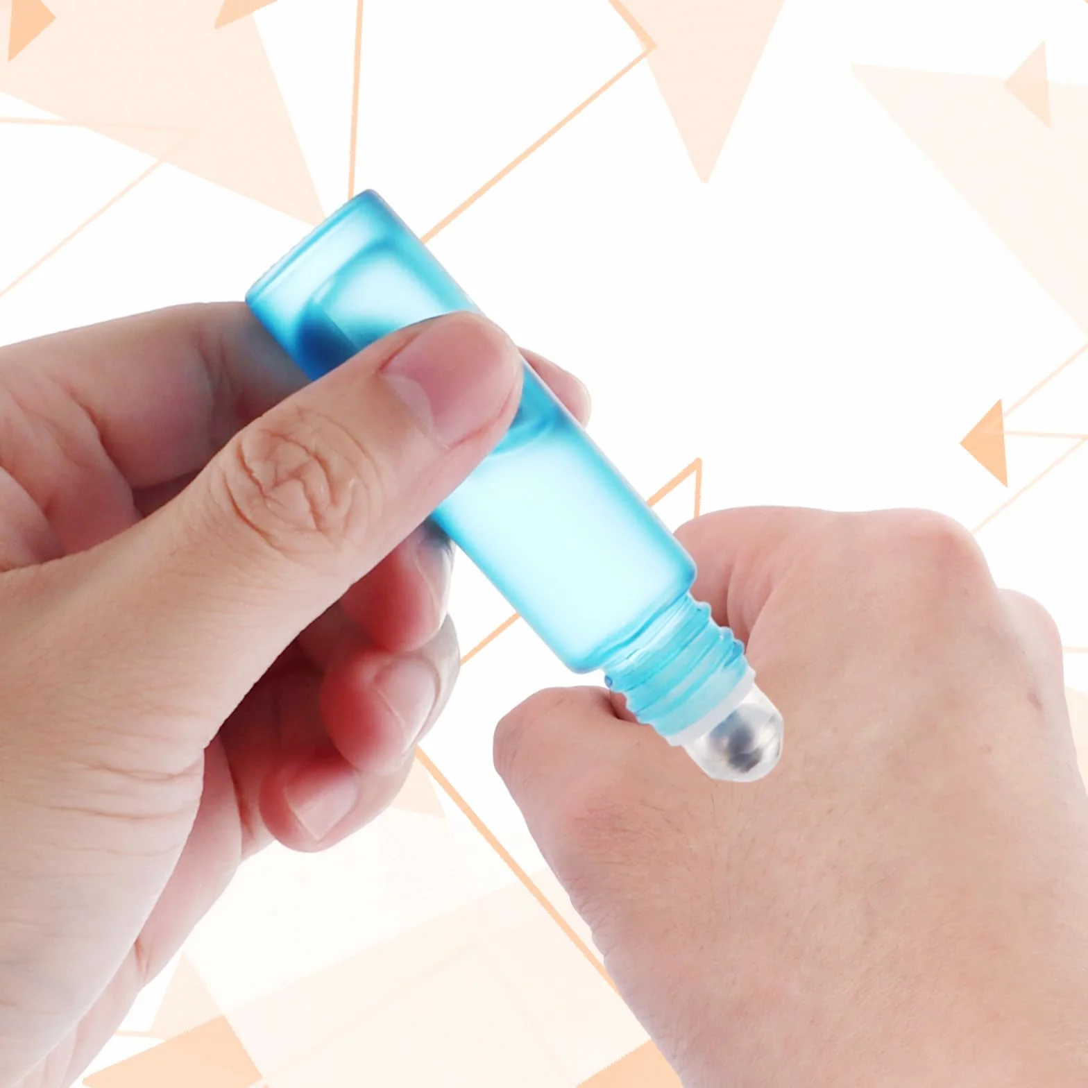 CYEER 24 sztuki puste butelki z olejkami eterycznymi 10 ml kolorowe butelki z rolką do masażu aromaterapii
