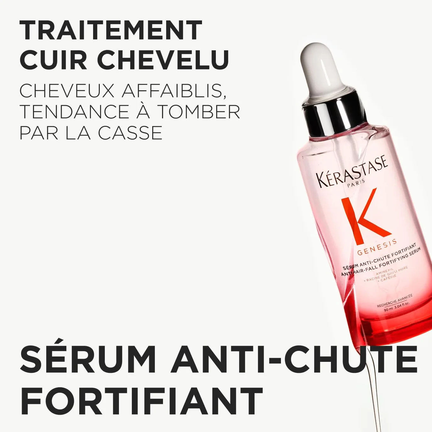 Kérastase Zestaw do pielęgnacji z Genesis Sérum Anti-Chute Fortifiant przeciw wypadaniu włosów i łamaniu włosów (90 ml) i Nutritive 8H Magic Night Serum (30 ml) dla większego połysku i gładkości