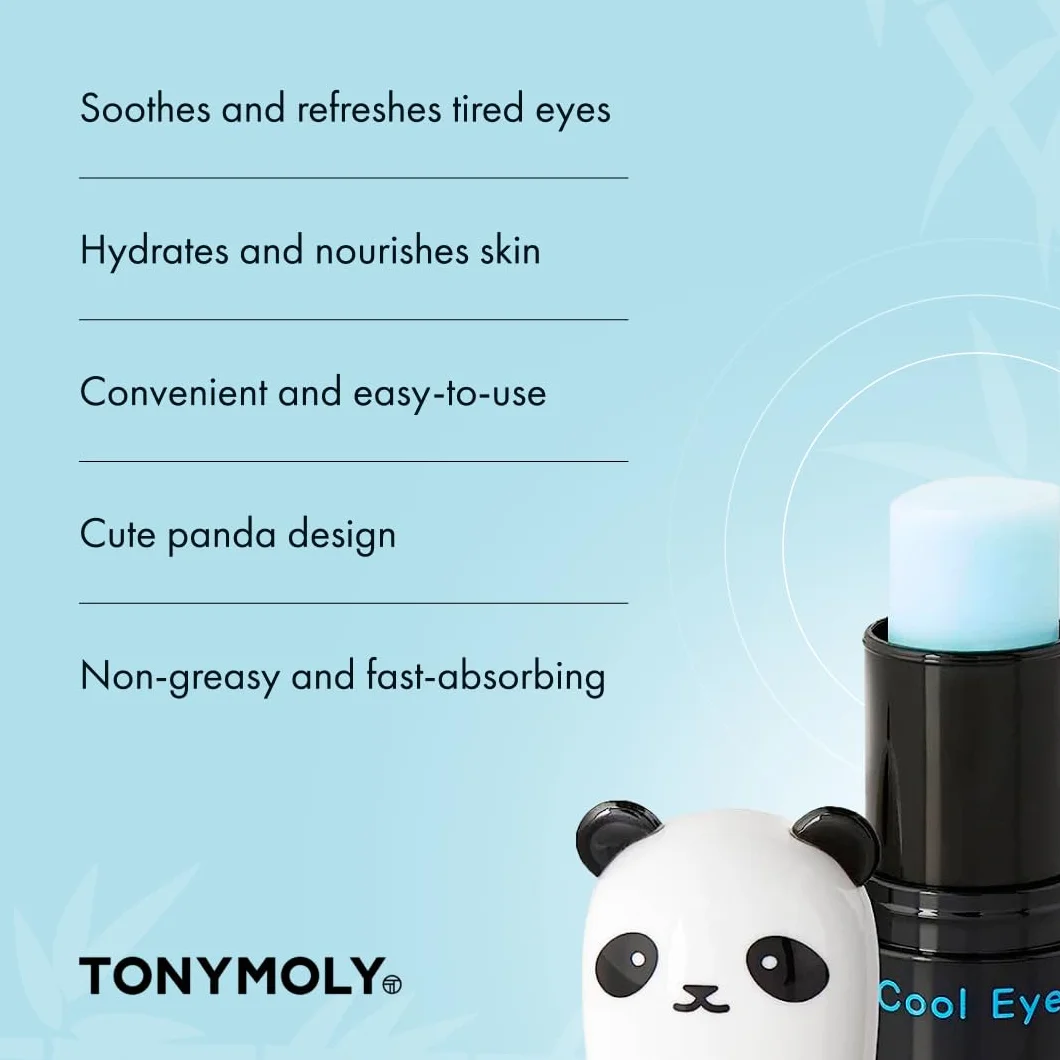 TONOMOLY Panda's Dream So Cool Eye Balm Stick - Chłodzący i Nawilżający Patyczek Pod Oczy, Przeciwzmarszczkowy, Rozjaśniający Balsam