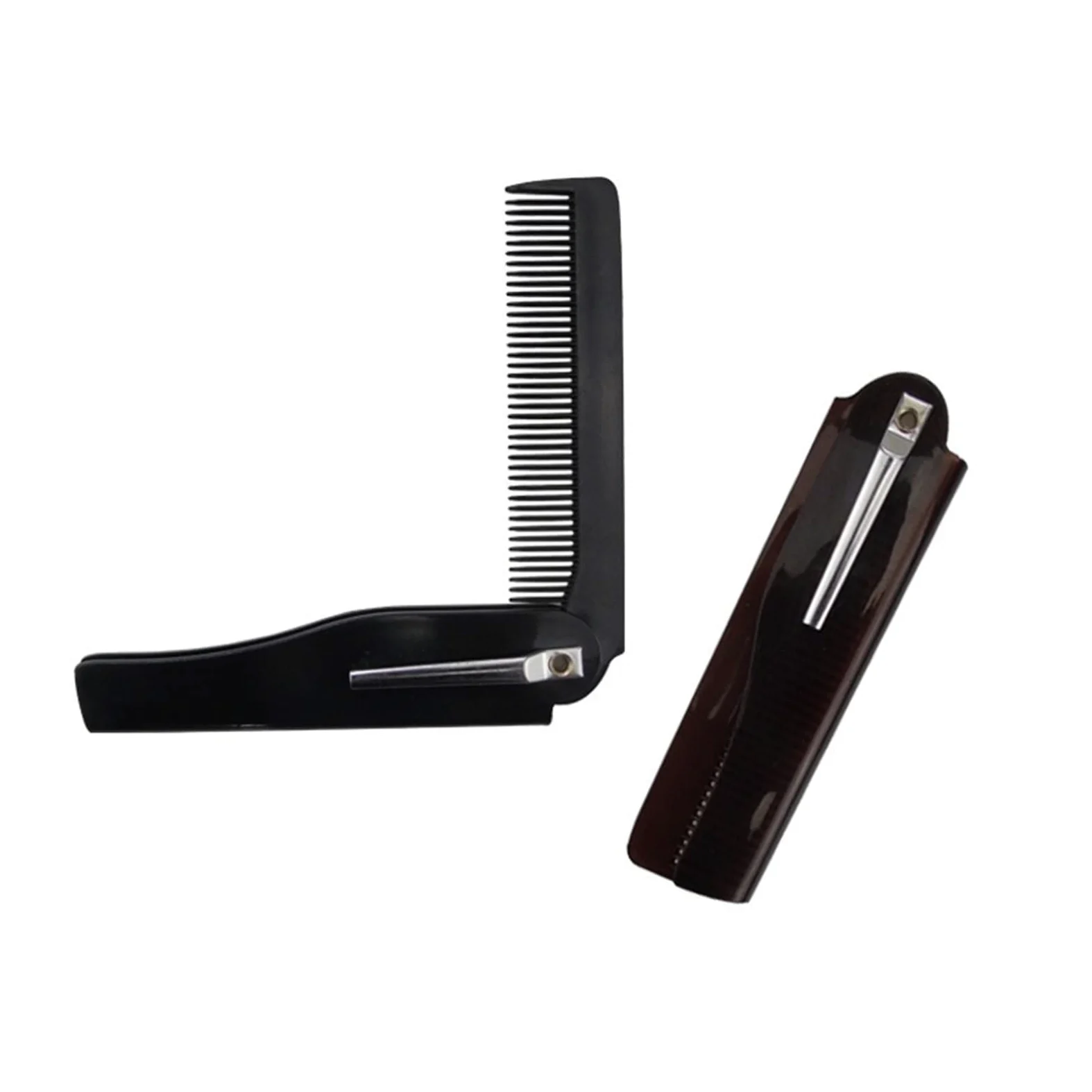 DieffematicSZ Grzebień Folding Comb Small And Portable Plastic Comb (Color : 1pce-black)
