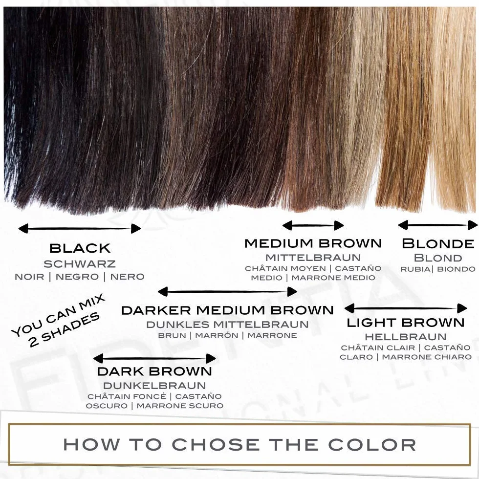 Fidentia Hair Shader – Puder do zagęszczania włosów, pokrycie siwych odrostów, maskuje miejsca przerzedzeń i uzupełnia włosy - 12g średni brąz