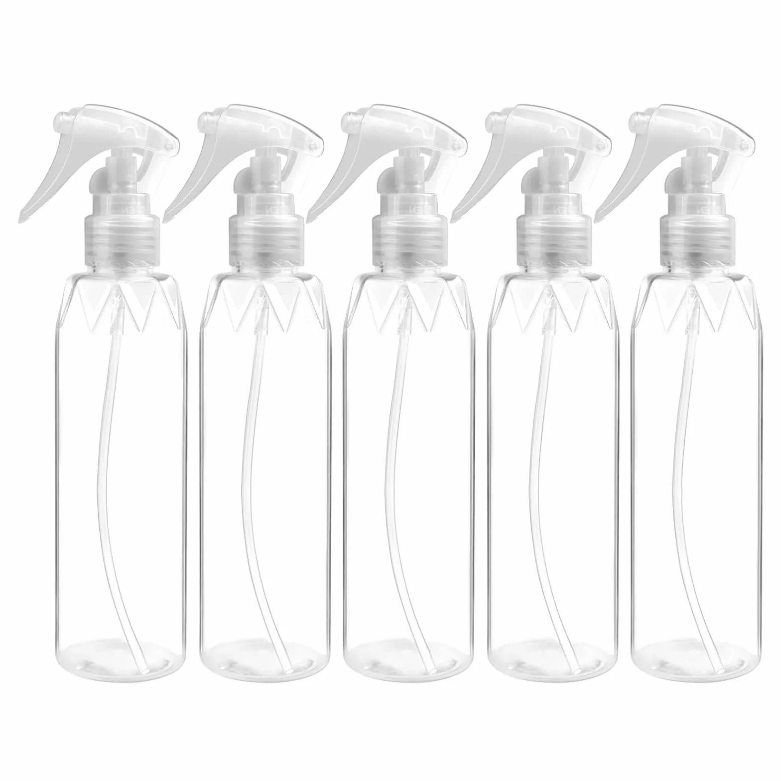Rozpylacz, butelka z rozpylaczem, 5 szt., 200 ml, tworzywo sztuczne, przezroczyste, puste butelki z rozpylaczem, czarne butelki z rozpylaczem do roślin, opryskiwacza do roślin, włosów
