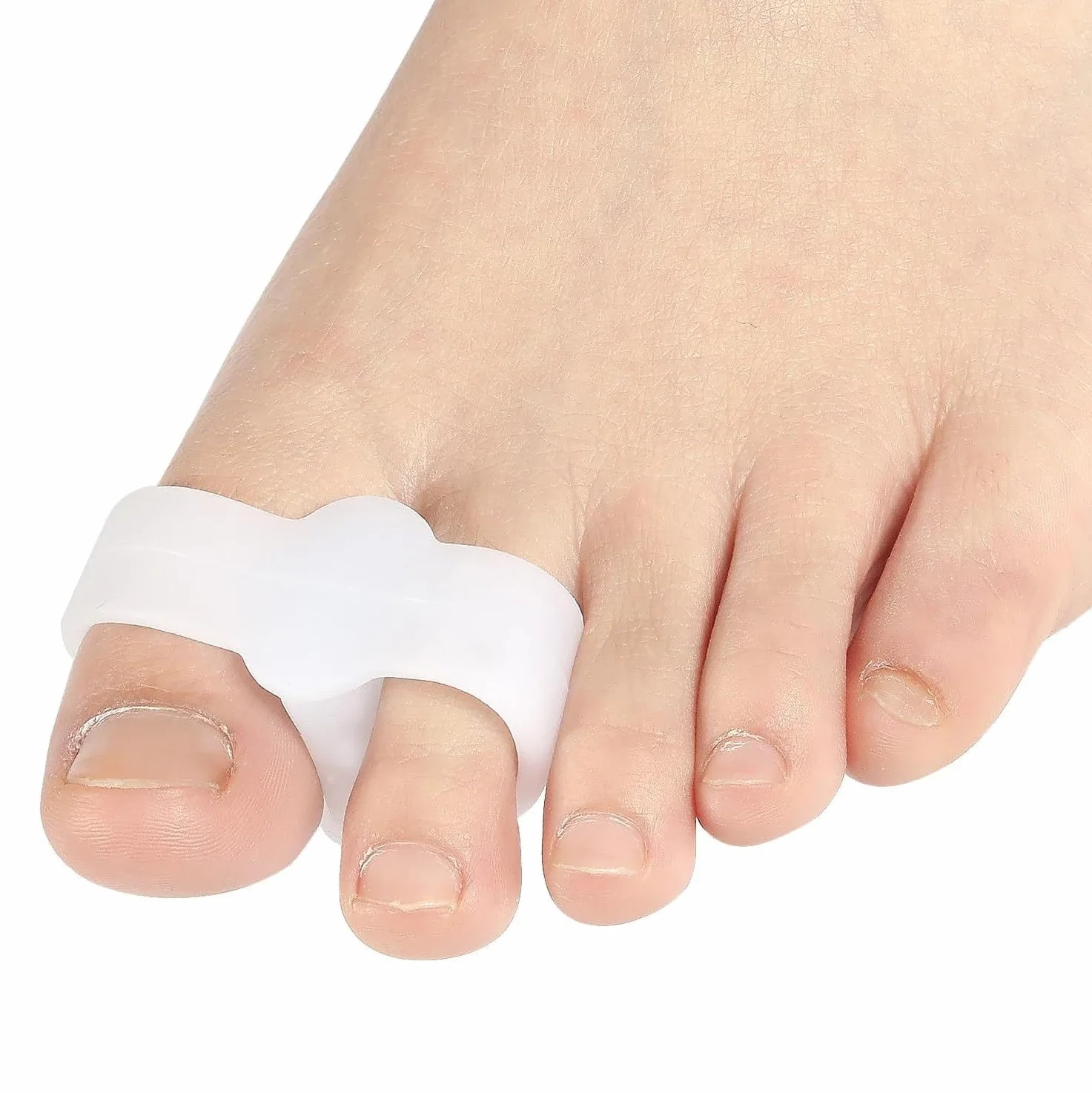 4 silikonowe separatory do palców Hallux Valgus, młotkórek, kurzyste oczy, duży palec + neb