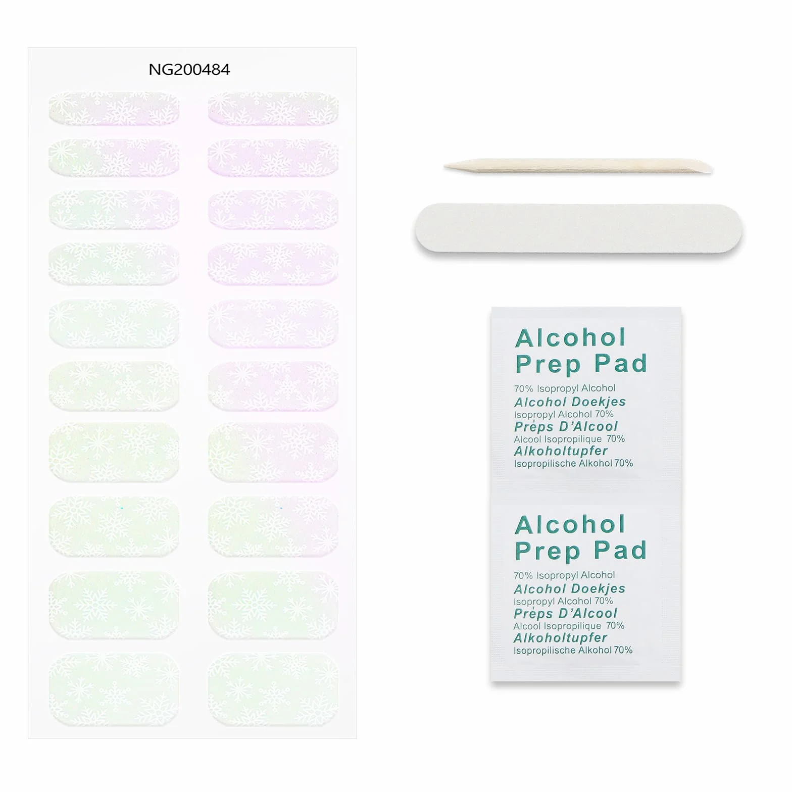 JMEOWIO Żel do paznokci Naklejki Boże Narodzenie Płatek śniegu Naklejki do paznokci Żel Nail Art Stickers Decor