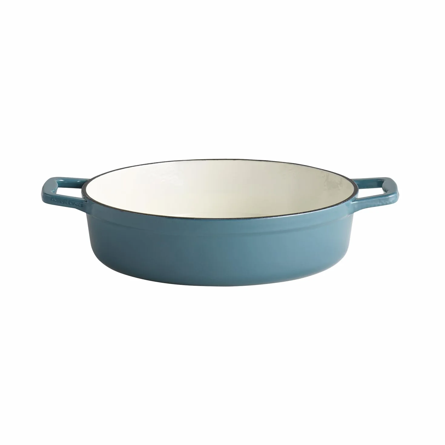 APS 88314 brytfanna z pokrywką "5 STARS", żeliwo, nadaje się do płyt indukcyjnych, odporna na piekarnik, w zestawie uchwyt na pokrywkę, Ø 28 cm, 3 litry, turkusowa