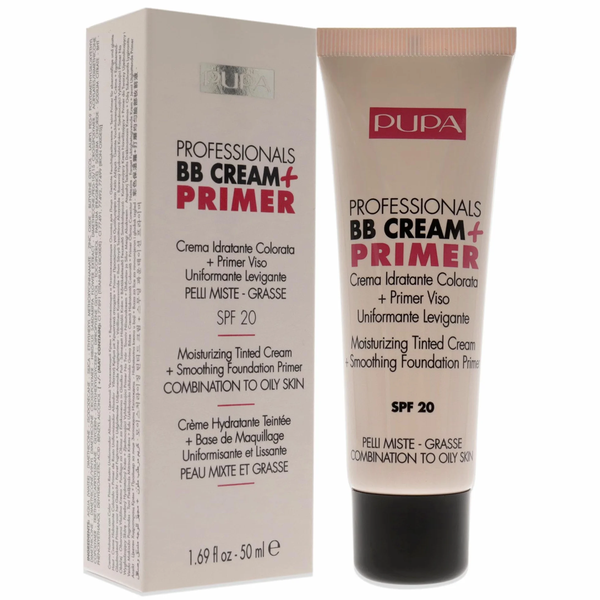 Pupa Krem BB + Primer For Combination To Oily Skin 001 Nude