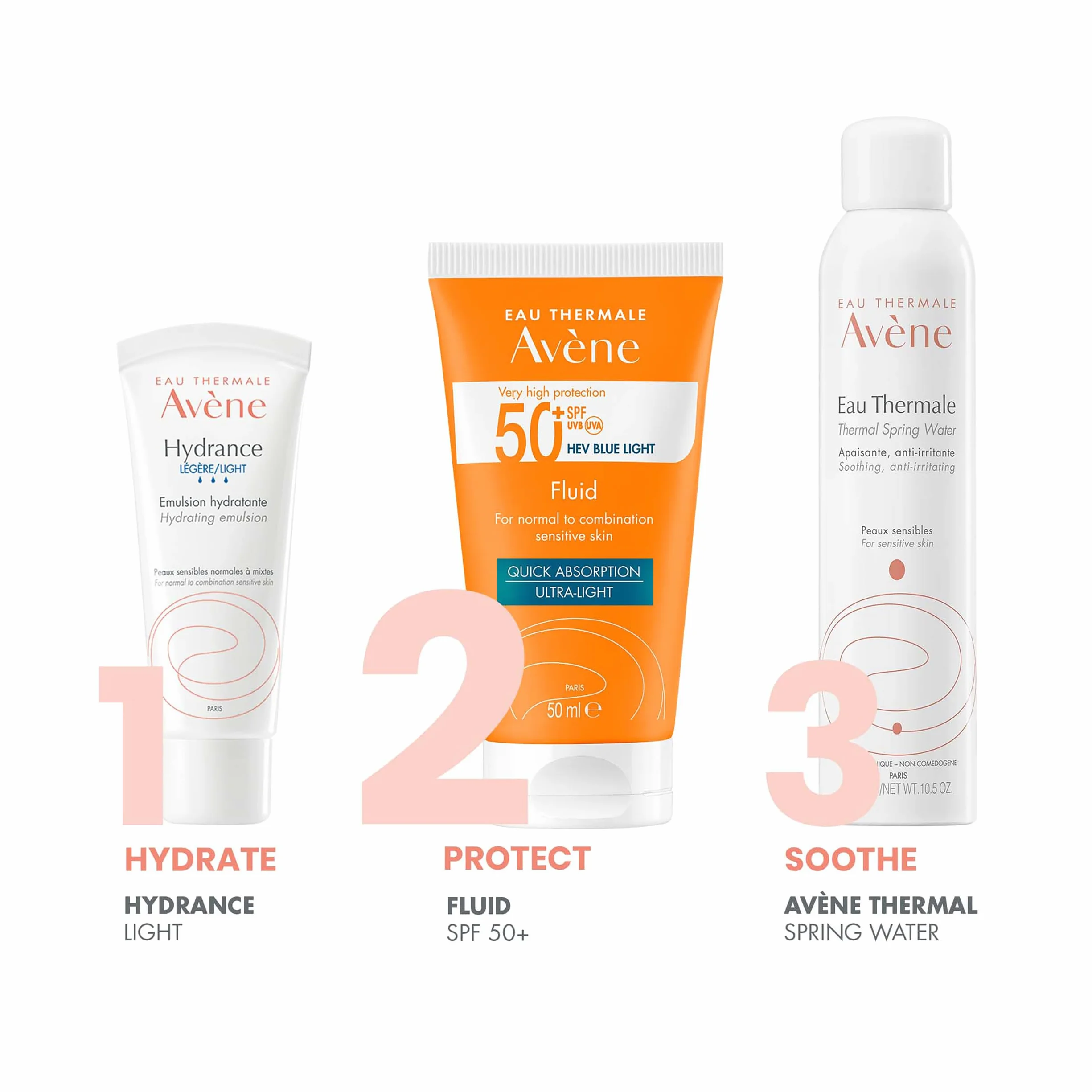 Avène Sonnenfluid SPF 50+ ultra leicht für empfindliche Haut, 50 ml Kremowa
