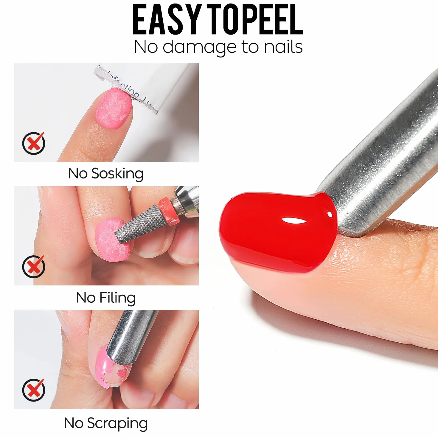 AIMEILI Peel Off Base Coat Gel Remove Półtrwały lakier do paznokci półtrwały lakier do paznokci Soak Off UV LED przezroczysty żel UV 10 ml
