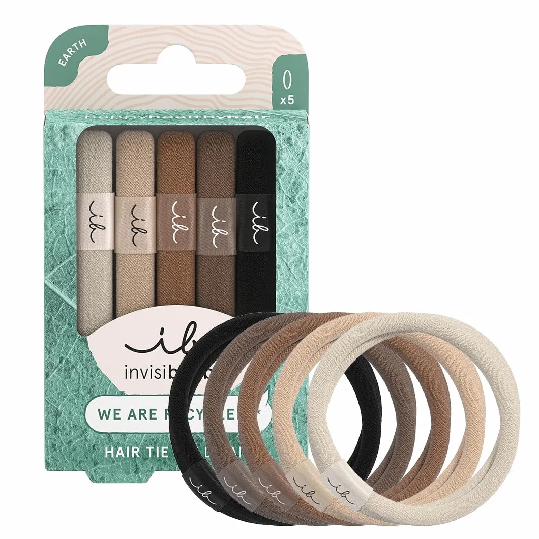 Invisibobble Mocha Brown elastyczna | miękka dla włosów | zapobiegająca puszeniu się włosów, bez śladu, stylowe akcesoria do włosów, 5 sztuk