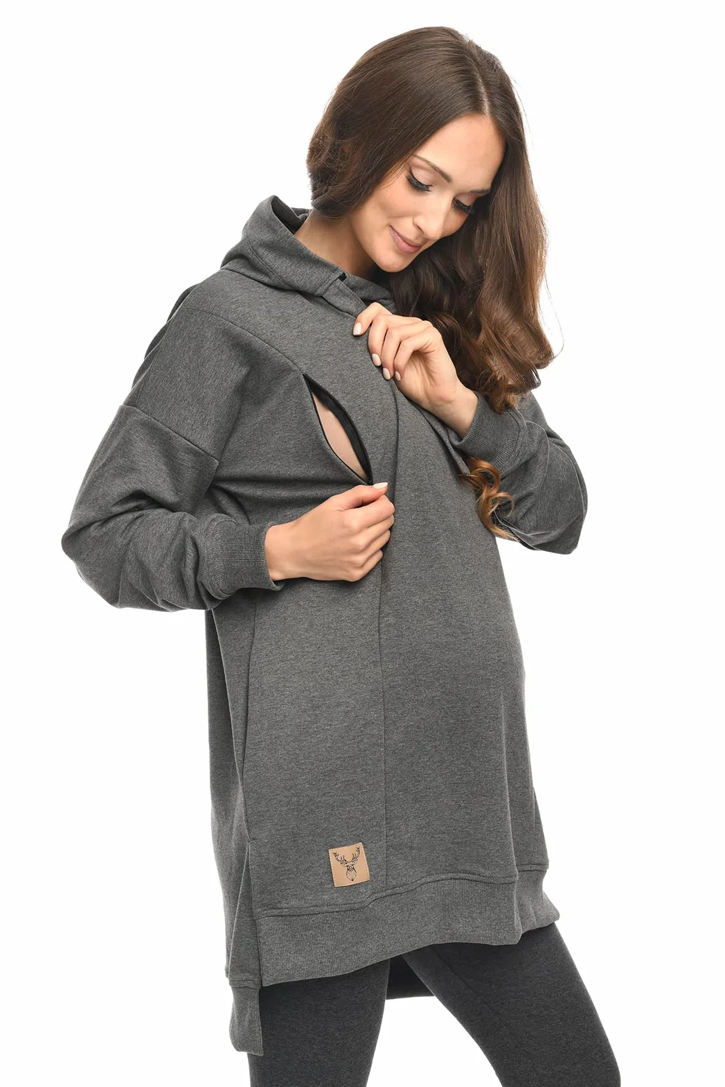 MijaCulture Moda ciążowa 2 w 1 sweter do karmienia i sweter ciążowy Aurelia M011
