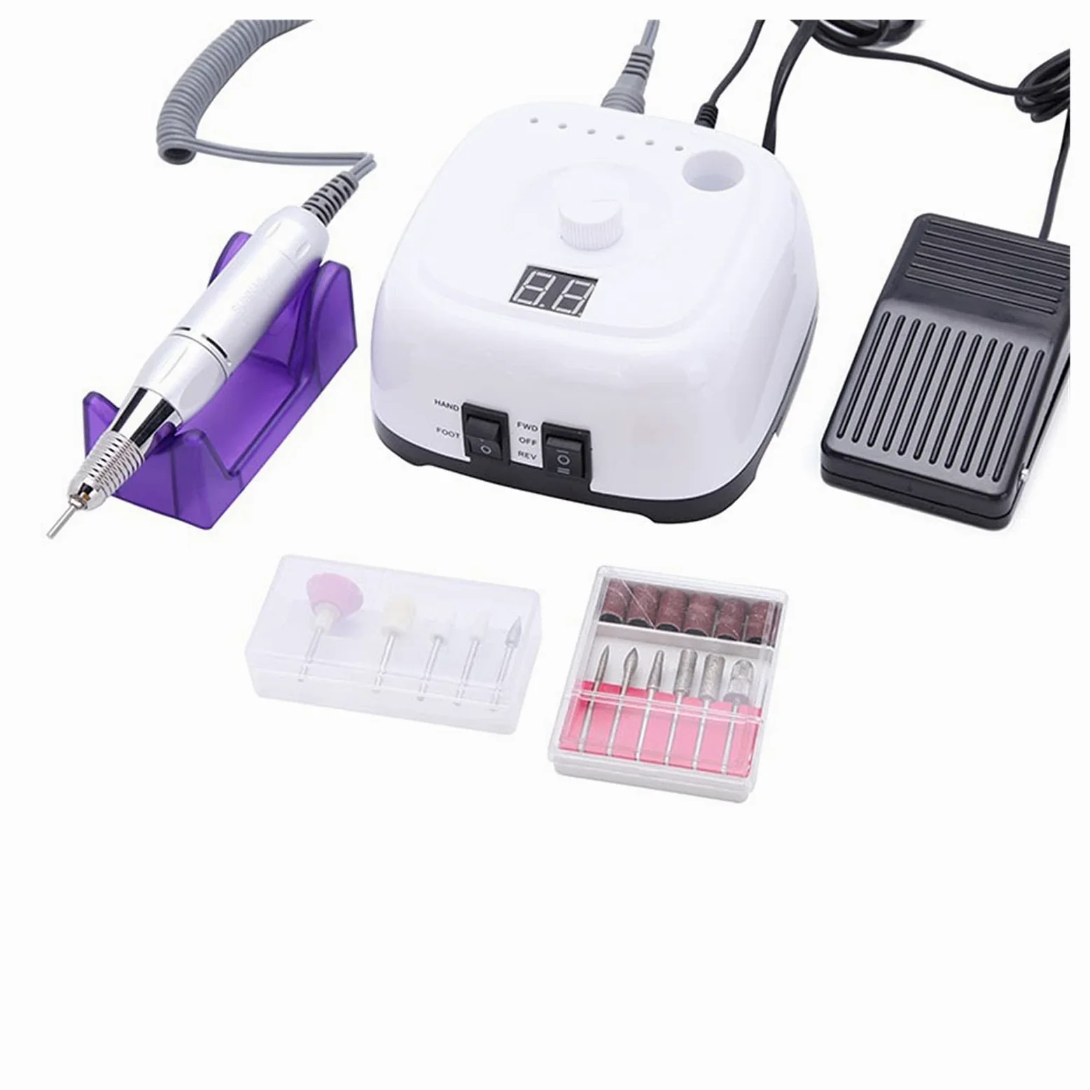 Wiertarka do paznokci Wiertarka do paznokci 3500 0PM. Z pedałem kontroli prędkości Manicure Instrumenty pedicure Elektryczne narzędzia szlifowania plików
