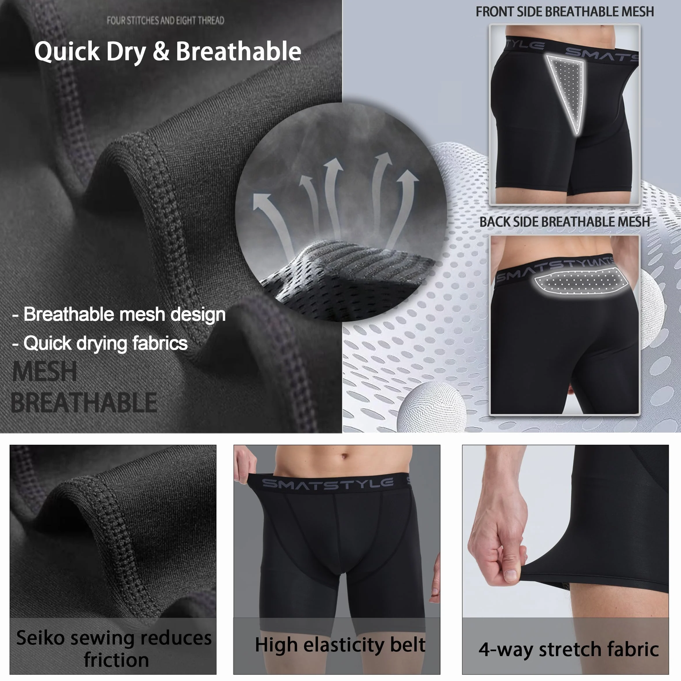 Męskie spodenki kompresyjne Tight Baselayer Running Underwear szybkoschnące spodenki sportowe szorty treningowe