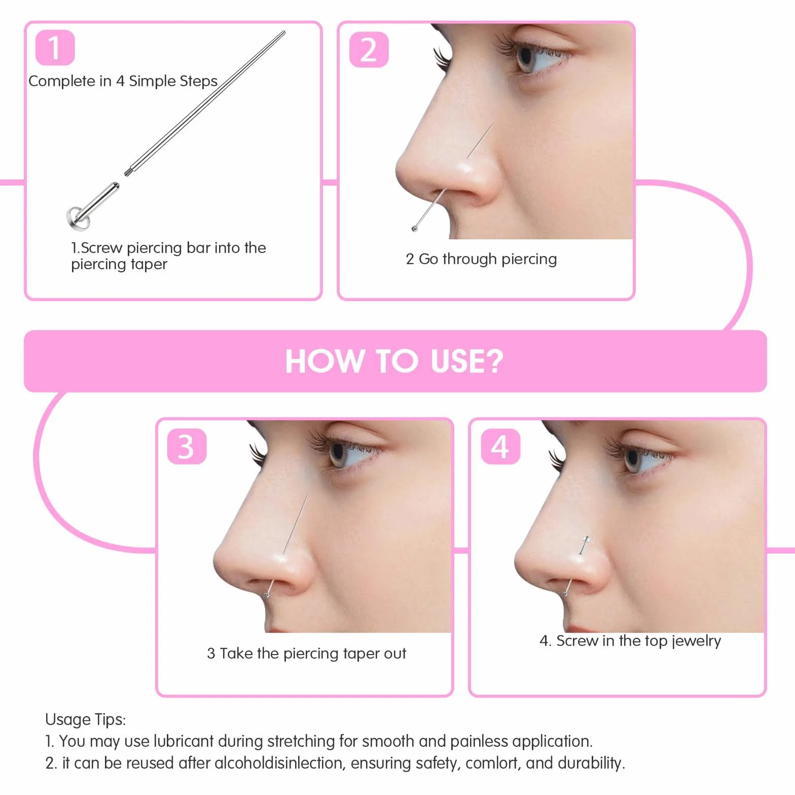 zestaw 12 sztuk igły do piercingu 14g/16g/18g Taper Piercing Wkładka do Wprowadzania Piercingu Zestaw Wkładki Z Chirurgicznej Stali Nierdzewnej Do Wprowadzania Bez Gwintu Do Tragusa, Helix