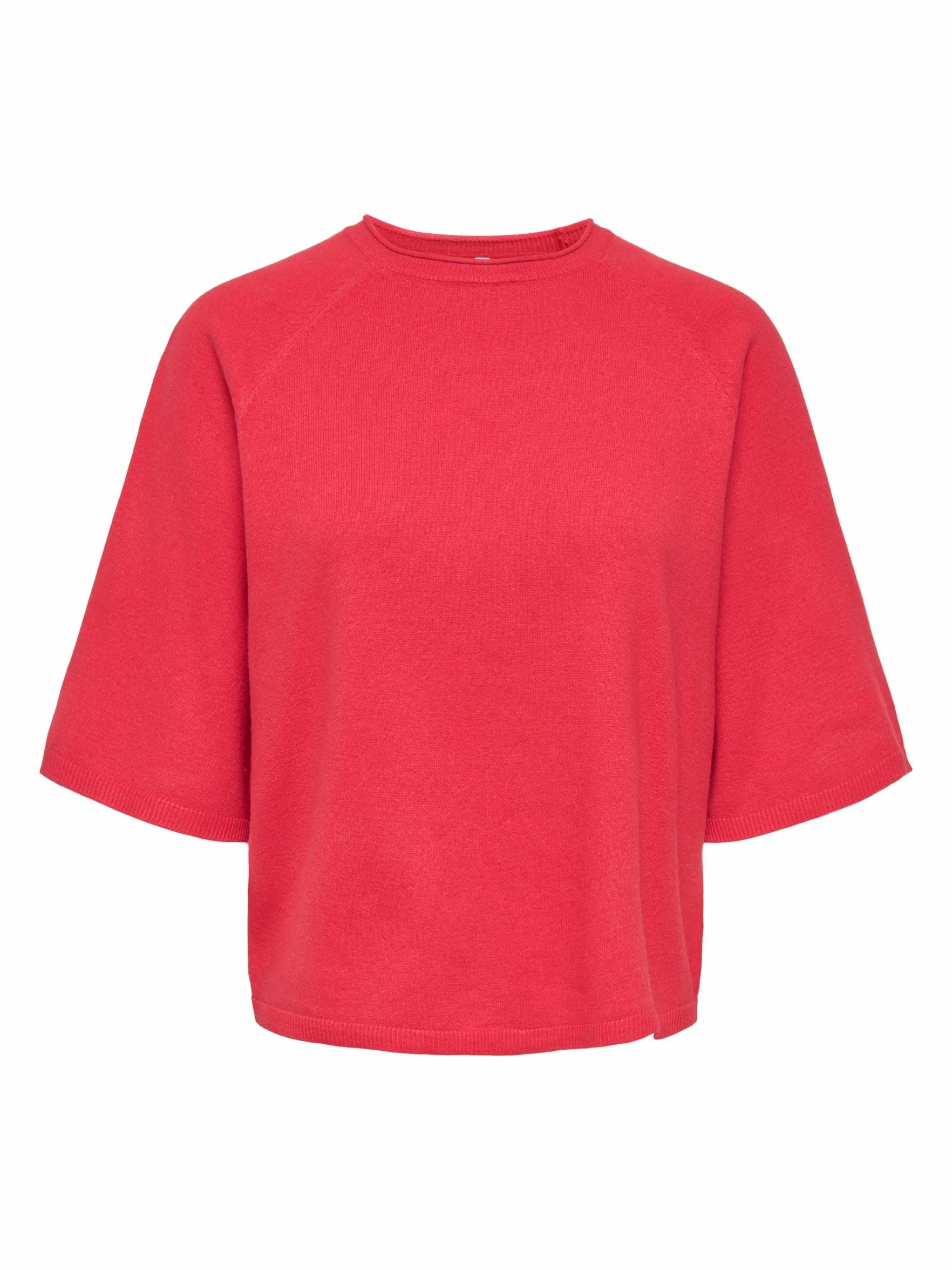 ONLY Onlloyal Knt Nca sweter z okrągłym dekoltem 3/4, czerwono-mars czerwony, M damski, Czerwony – Mars Red, M