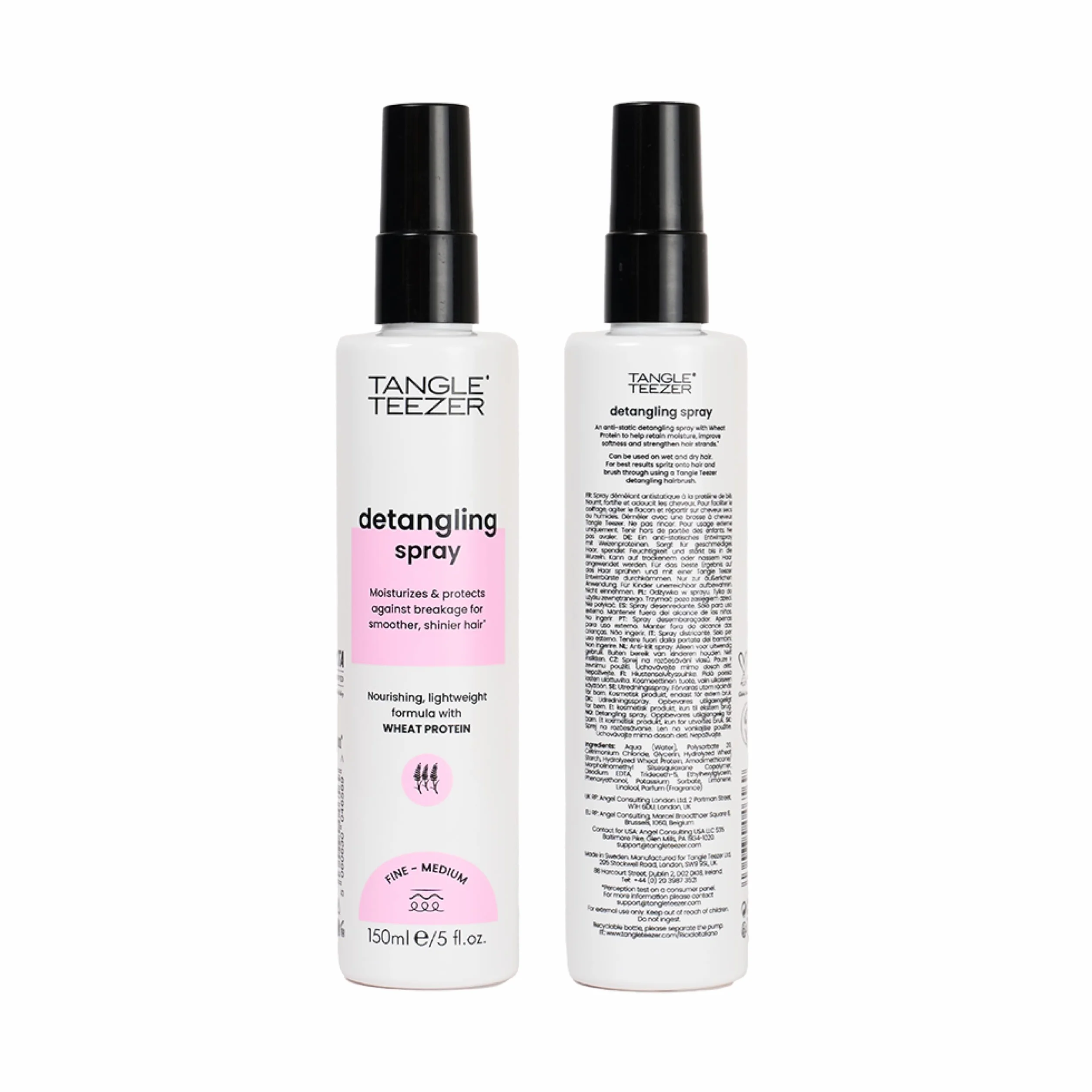 Tangle Teezer Detangling Spray do włosów delikatnych i średnich - Nawilża, odżywia, wzmacnia - Wegański i nie testowany na zwierzętach produkt umożliwiający delikatne i szybkie rozczesywanie