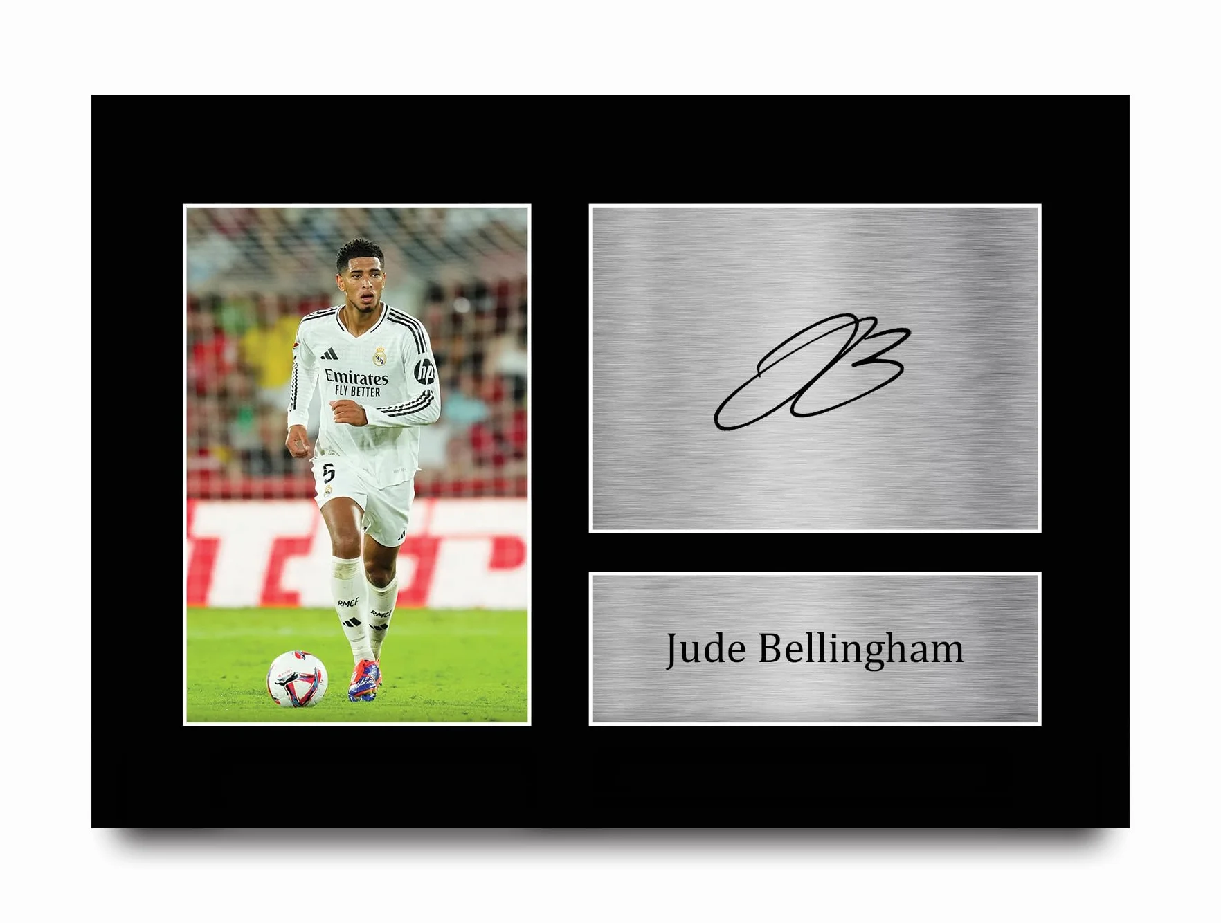HWC Trading A4 Jude Bellingham Real Madrid Prezenty Drukowane Podpisane Zdjęcie Z Autografem Dla Fanów Piłki Nożnej I Kibiców - A4