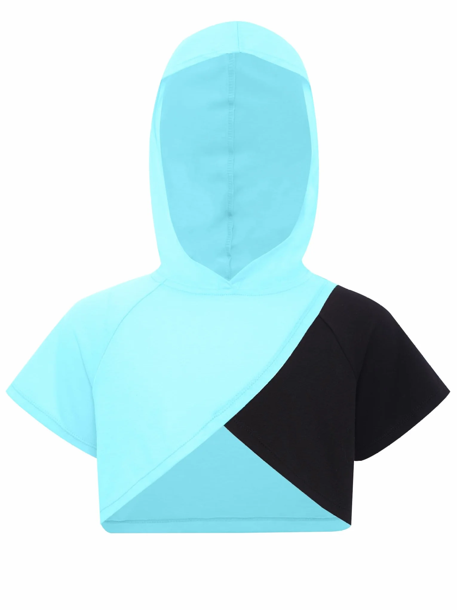 Dziewczęcy dres treningowy z krótkim rękawem, bluza z kapturem, krótki rękaw, tank top i szorty, zestaw odzieży dla dziewczynek, na lato, do tańca, treningu, biegania