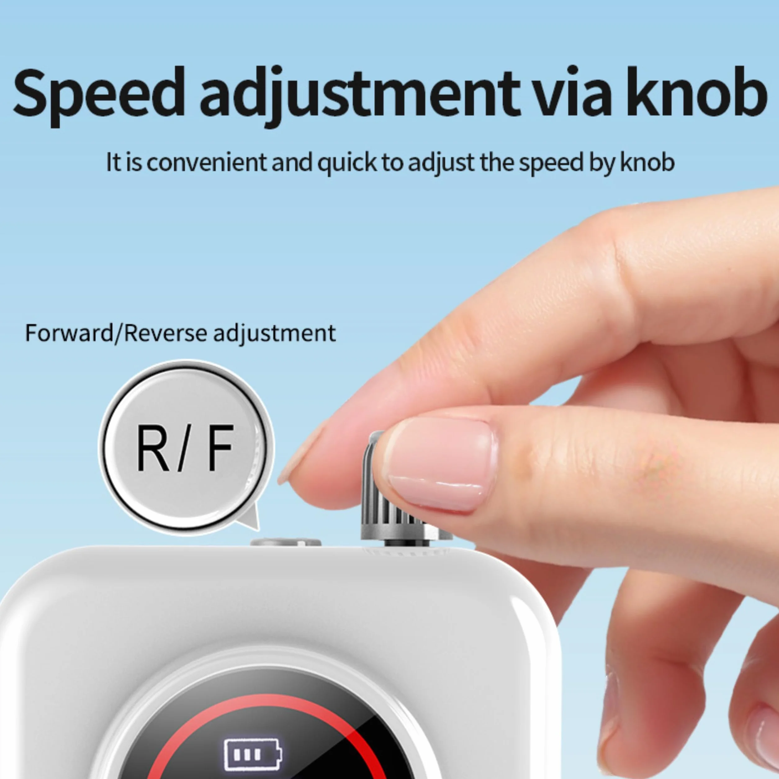 Bezprzewodowa frezarka do paznokci 50 W 45 000 obr./min USB-C Akumulatorowa zestaw frezów do żelu i akrylu