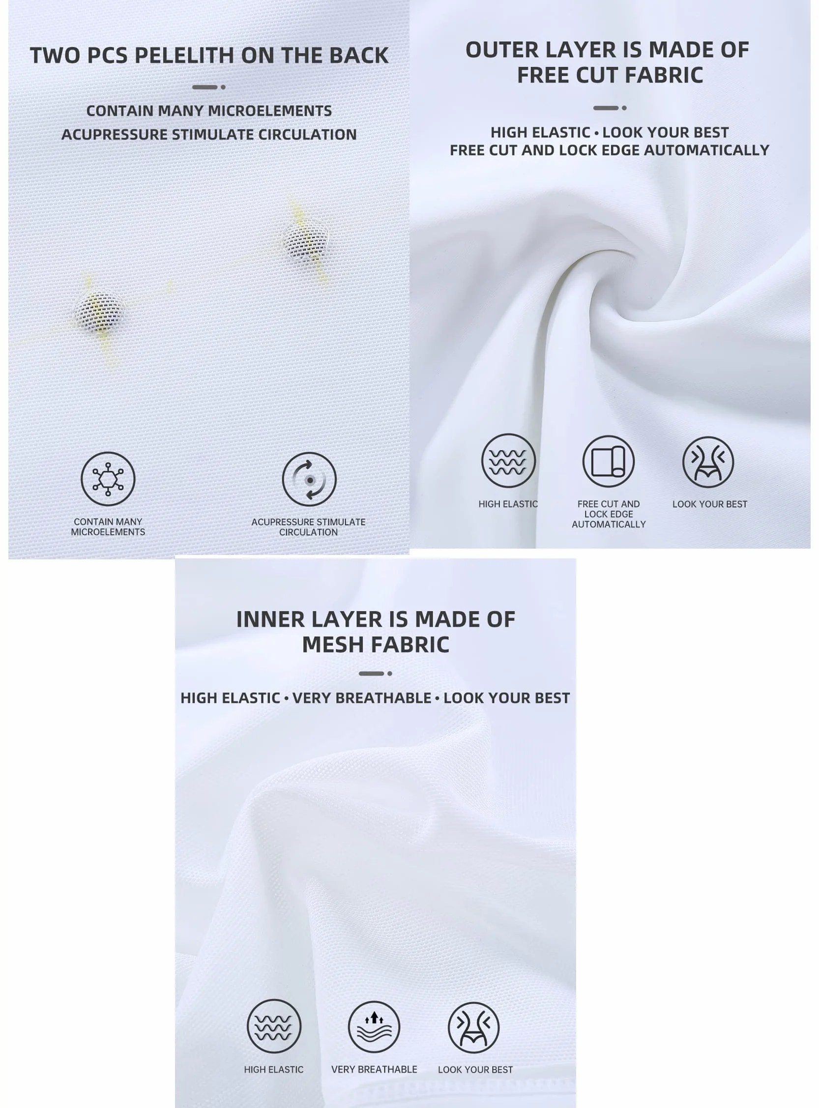 BaronHong Męski ukryty ginekomastia sweter kompresja wyszczuplający podkoszulek męski gorset tank top S Niebieski