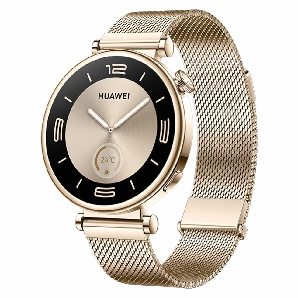 HUAWEI Watch GT 4 41 mm Smartwatch, Do 7 dni pracy na baterii, Kompatybilny z Androidem i iOS, Zarządzanie kaloriami, Monitor pracy serca, SpO2, GPS, Sport, Złoty [PL Version]