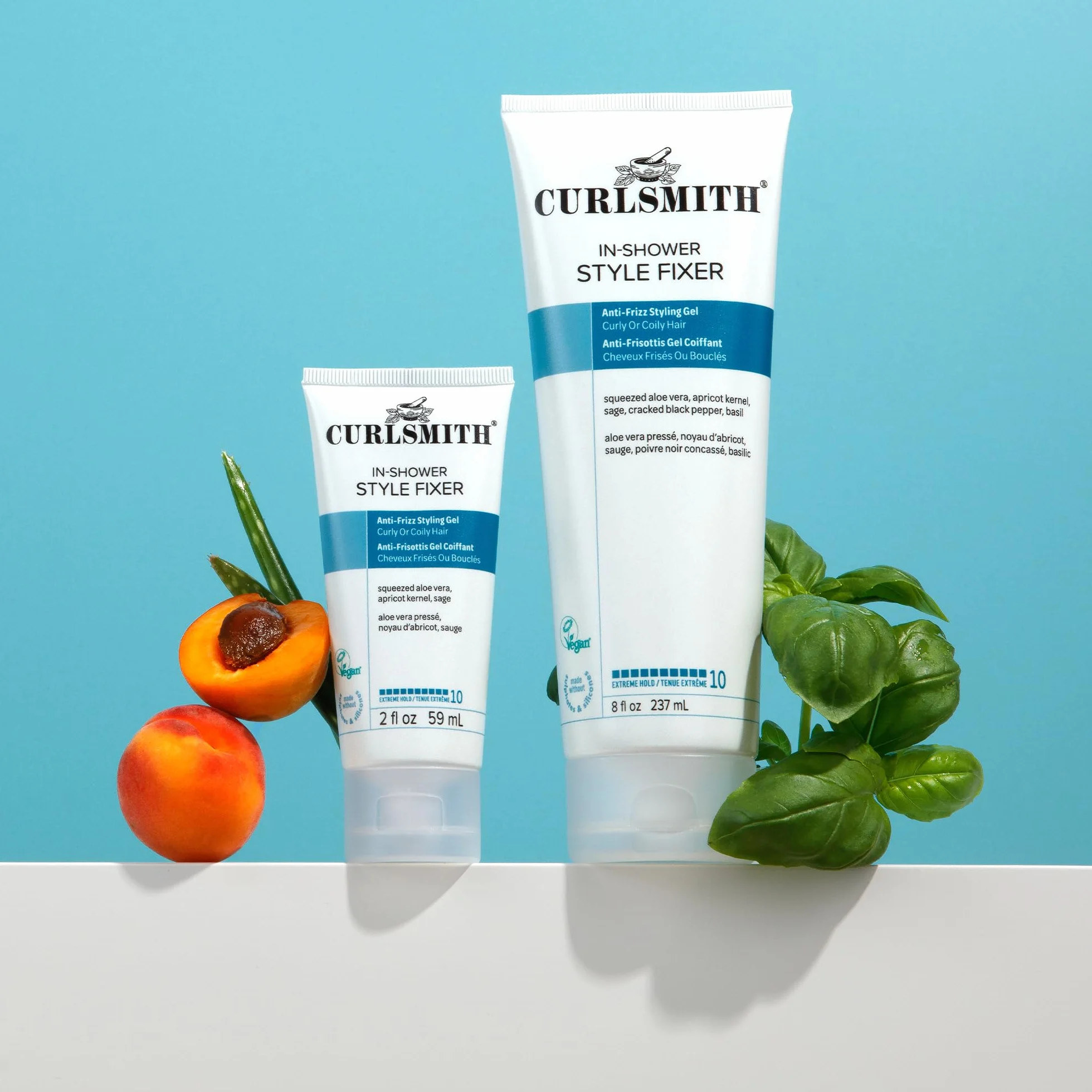 Curlsmith - In Shower Style Fixer - Vegan Extreme Hold Styling Gel for Dry, Wavy, Curly lub Coily Hair (8 uncji)
