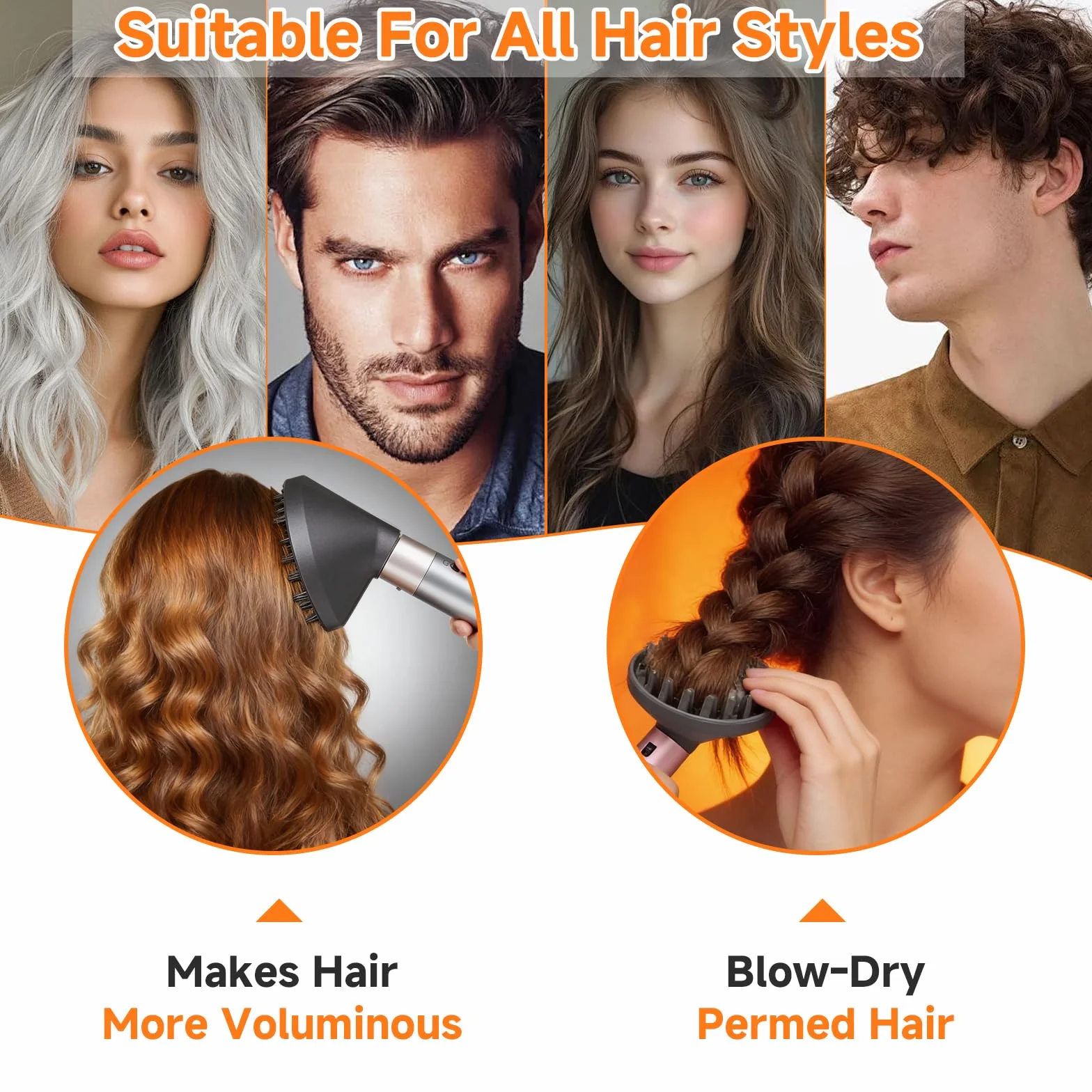 Dyfuzor do Suszarki, Włosów, Kompatybilny z Dyson Airwrap HS01/ HS08/ HS05, Nasadka Dyfuzora Włosów Kręconych i Falowanych, Konwersja do Przenośna Nasadka Stylizatora, Suszarki