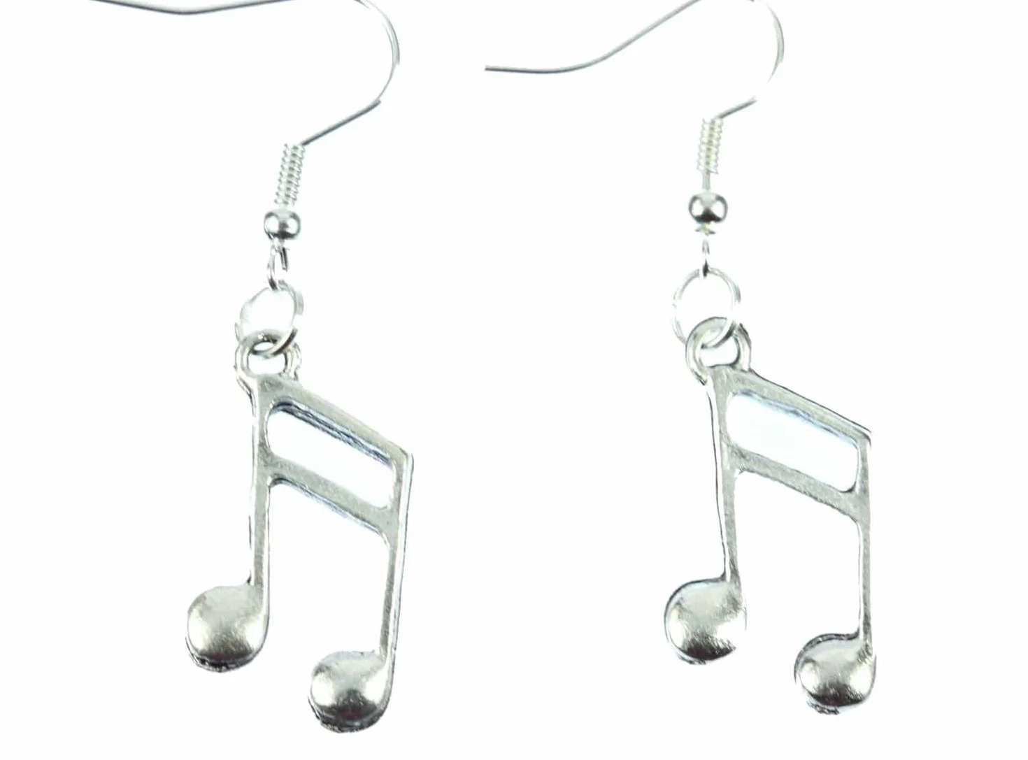 Nuty podwójna nuta szesnasta szesnasta kolczyki 16. Miniblings muzyka srebro, 25mm, Metal Srebro, Nieznany