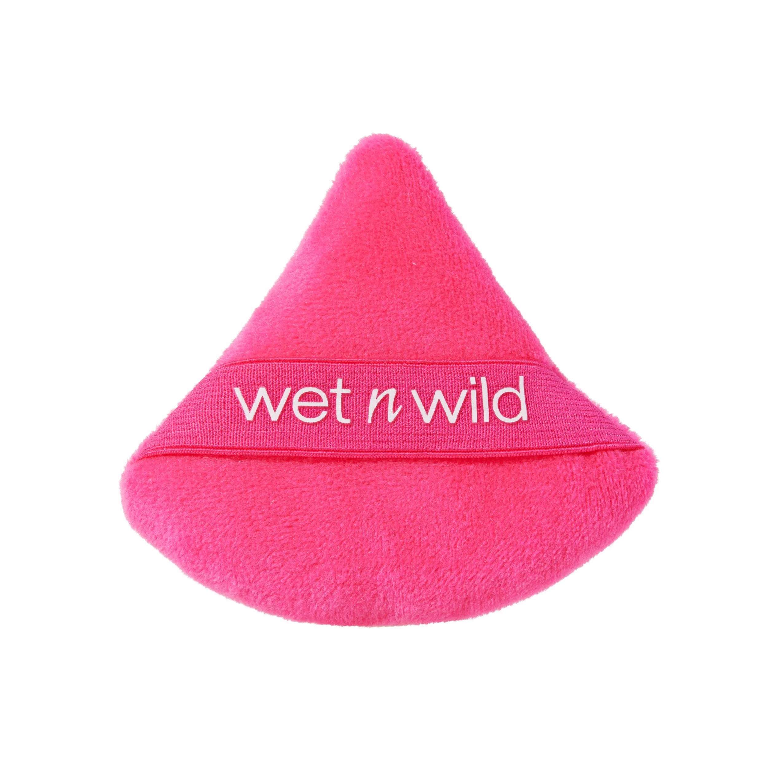 Wet n Wild Powder Puff, Gąbka do Pudru do Wielokrotnego Użytku, Zmywalny Pędzel do Makijażu do Rozcierania Pudrów Sypkich lub Prasowanych, Aksamitne Włókna, Trójkątny Kształt, Precyzyjna Aplikacja