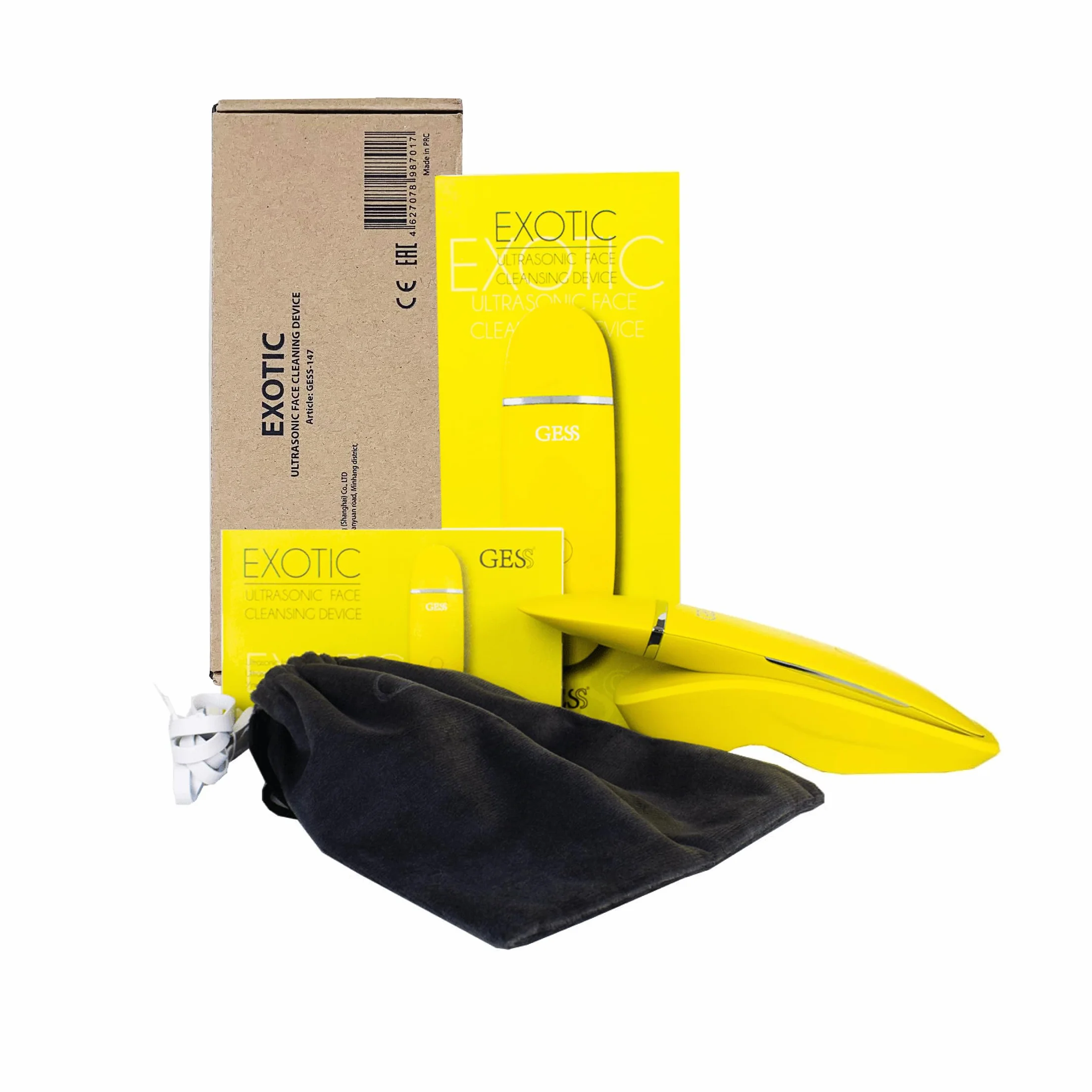 GESS Exotic: 7-w-1 Ultradźwiękowy Peeling Twarzy do Oczyszczania, Peeling Ultradźwiękowy do Zmarszczek i Oczyszczania Porów, pielęgnacja skóry, głębokie oczyszczenie, profesjonalna pielęgnacja w Domu