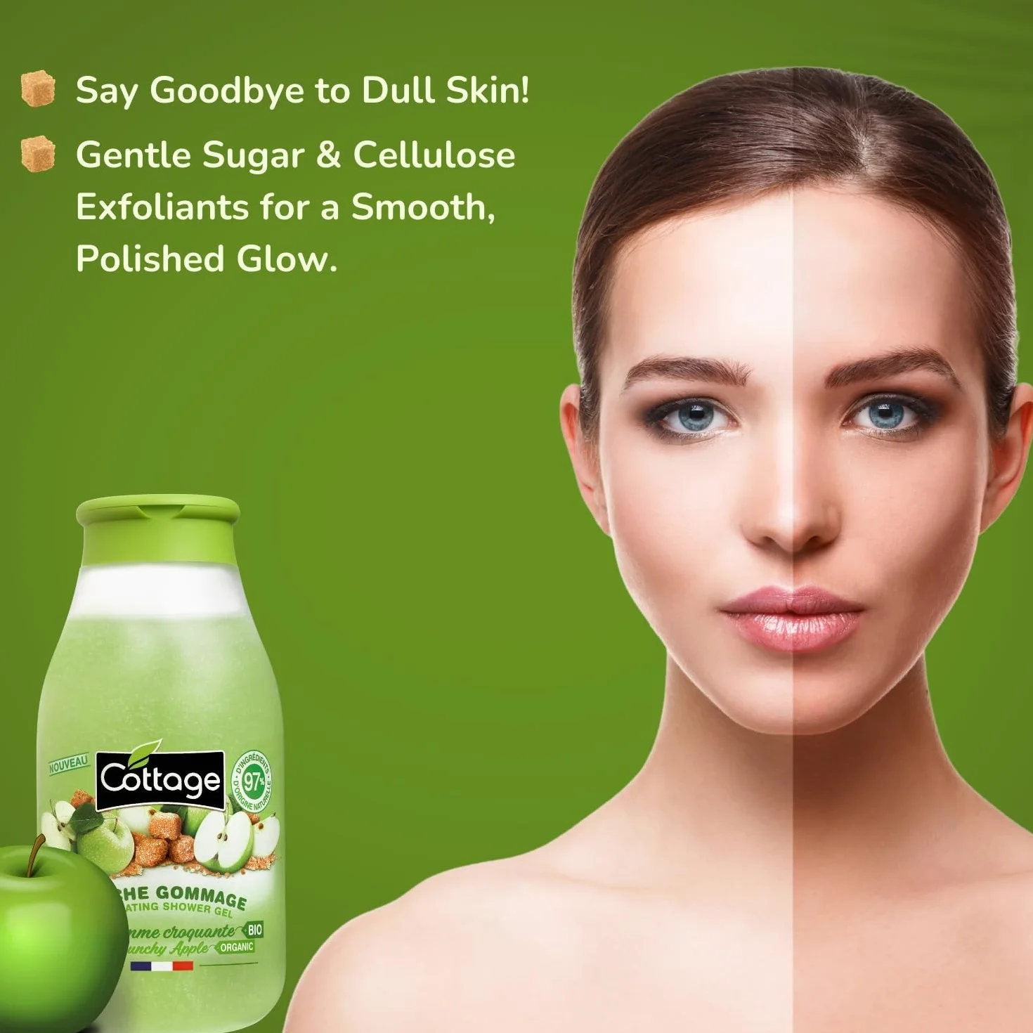 Peeling Peeling - Organiczny cukier i chrupiące jabłko - 97% składników pochodzenia naturalnego