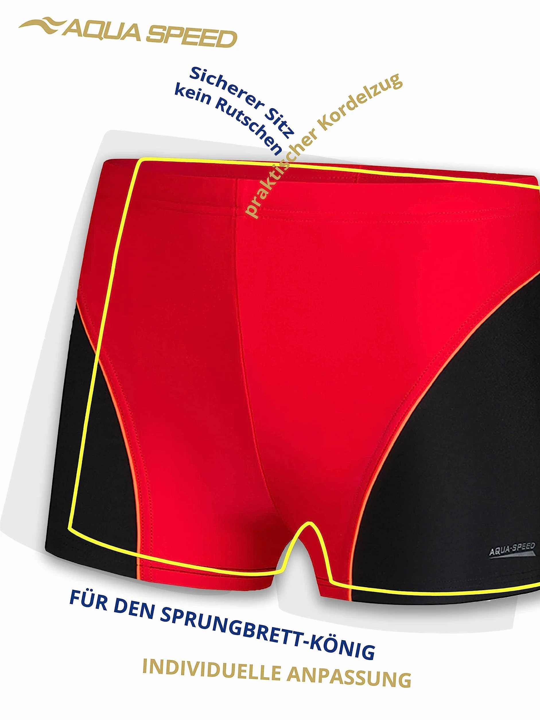 Aqua Speed boys swim trunks | Swimming trunks | 104-152 cm | Modern | Perfect Fit | UV protection | Chlorine resistant | Drawstring
