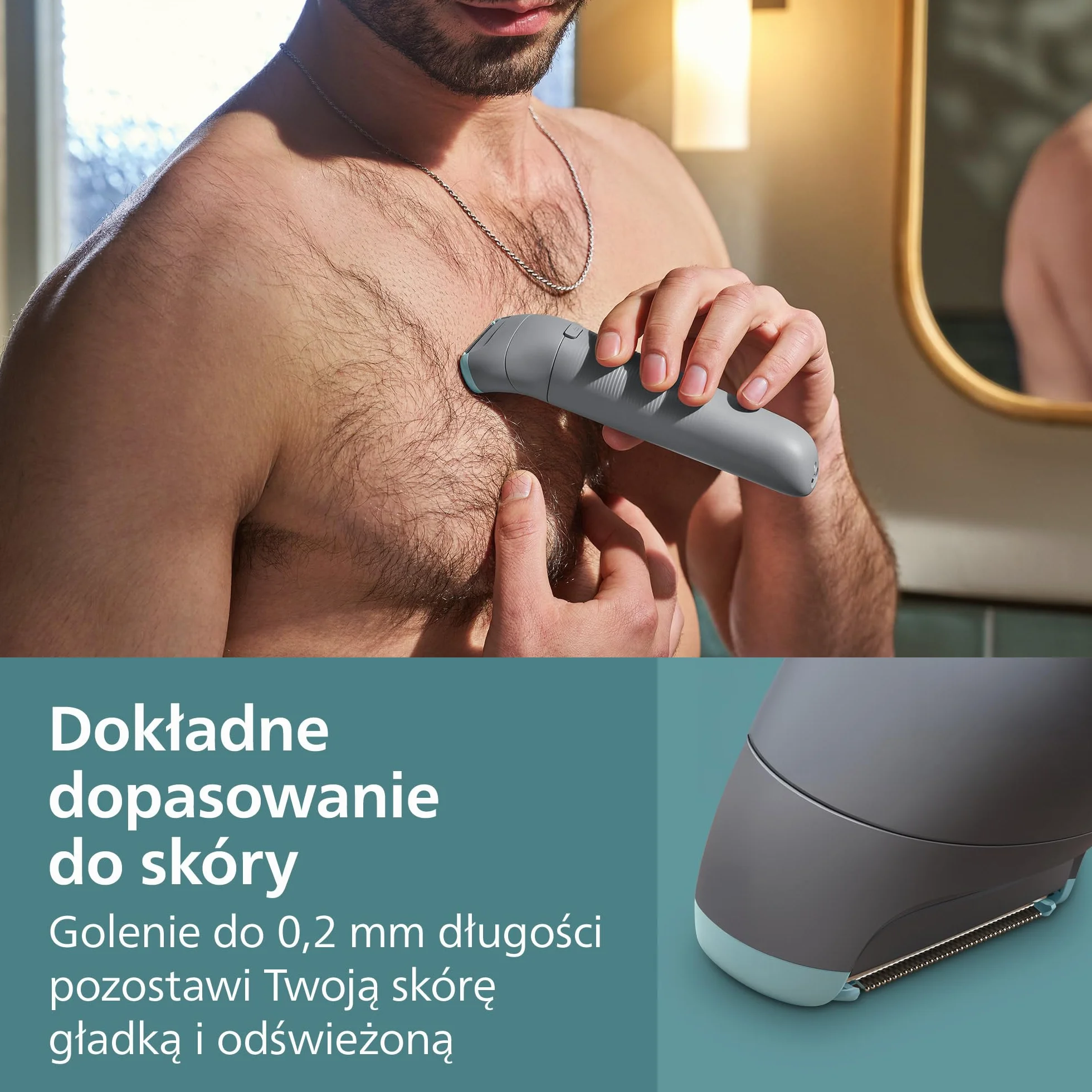Philips Body Groomer 3000 BG3480/15 trymer do ciała wodoodporny 80 minut