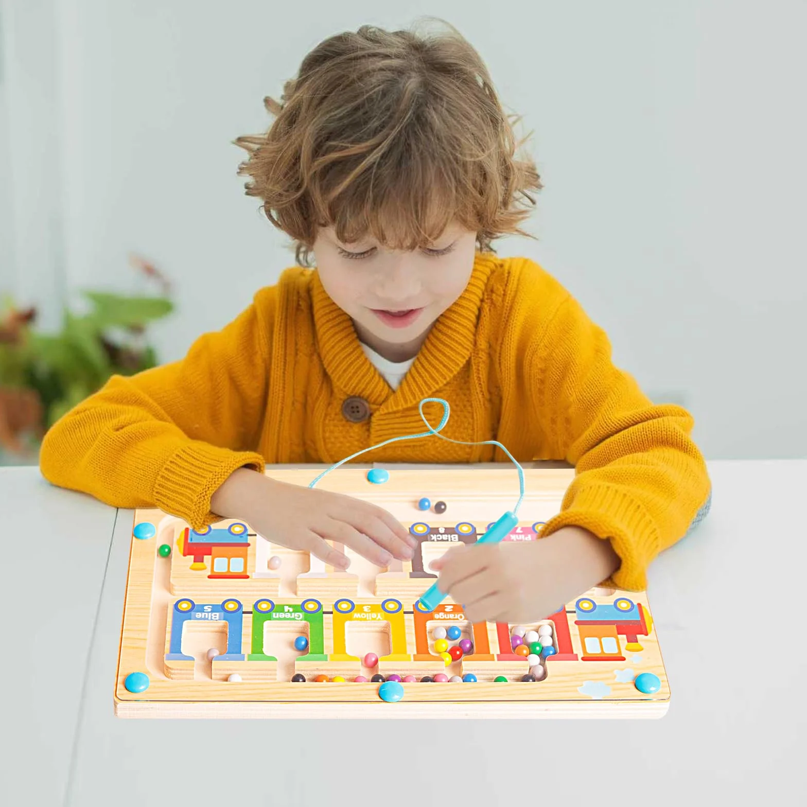 Montessori zabawka dla chłopców i dziewczynek w wieku od 2 do 5 lat, prezent dla dzieci, magnetyczna zabawka drewniana, dla małych dzieci od 3 lat, gra sortowania kolorów
