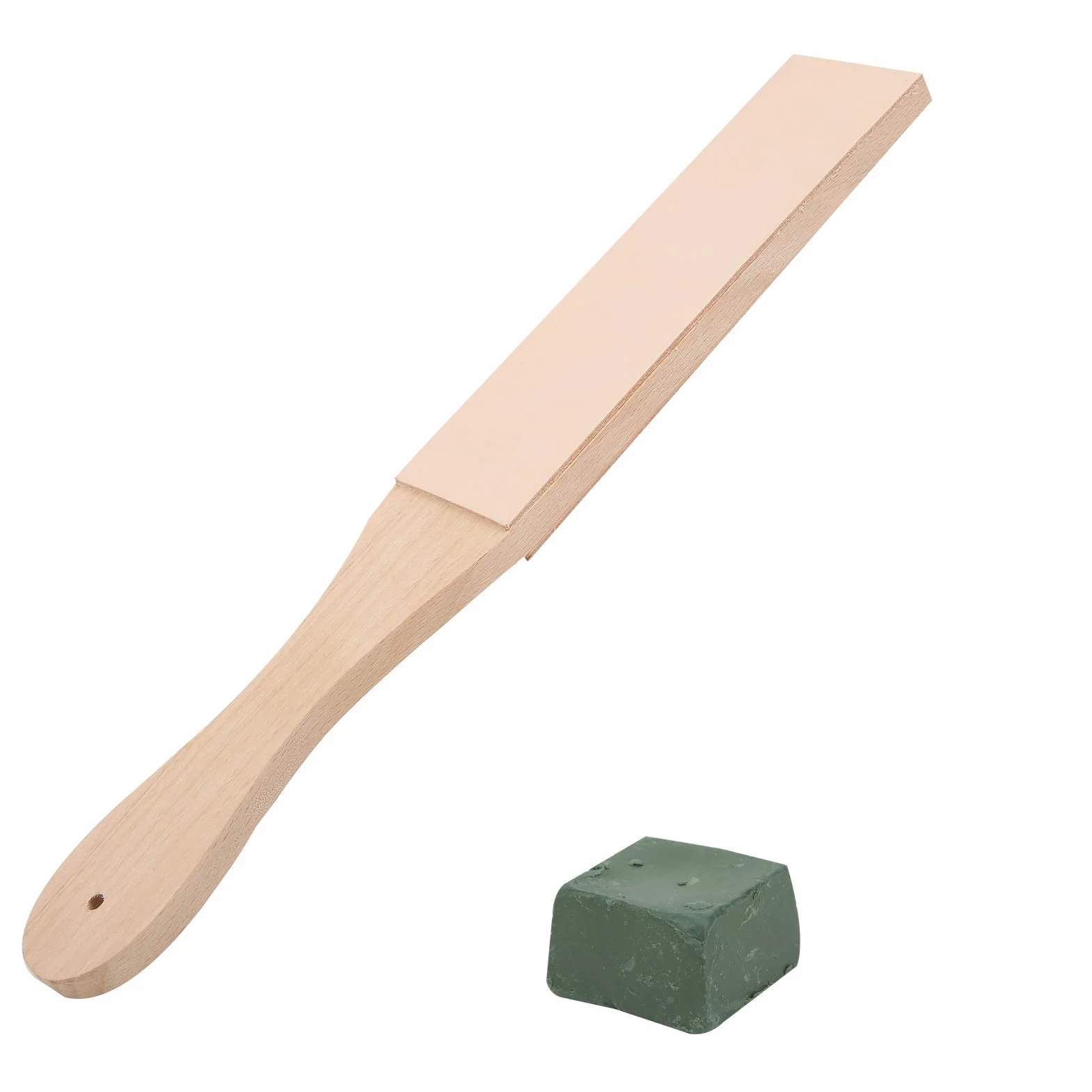 Green Leather Stropping Kit-12 Cal dwustronna szeroka skórzana deska Strop wiosło z pastą szlifierską do ostrzenia noży skórzanych, polerowania