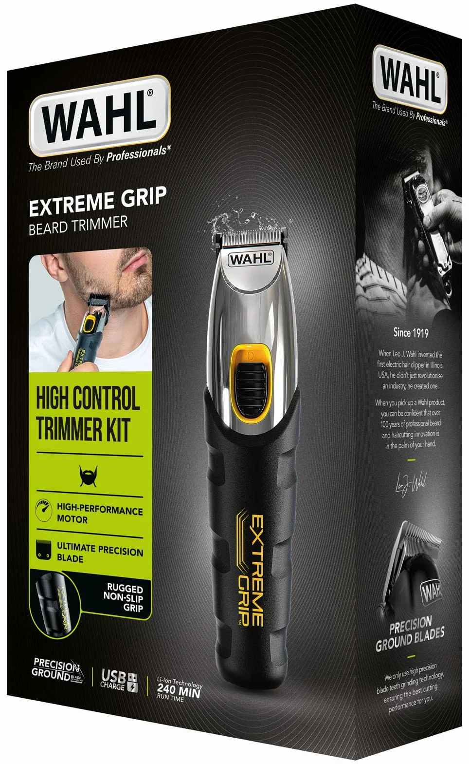 Wahl Extreme Grip Trymer Do Brody Dla Mężczyzn, Bezprzewodowy, Precyzyjne Ostrza