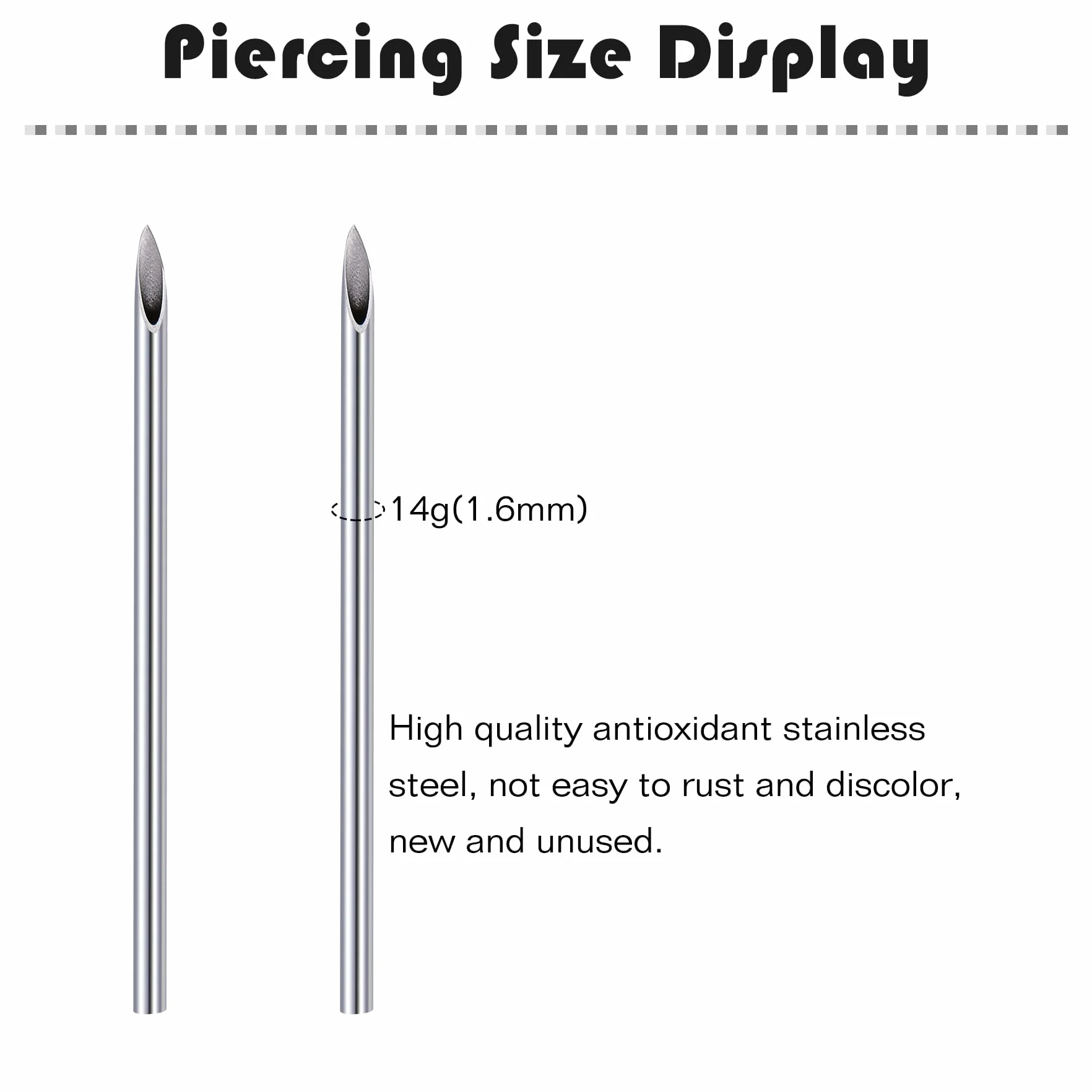 MODRSA 14G Zestaw do przekłuwania pępka z igłami do przekłuwania ciała Profesjonalne narzędzia do piercingu ciała do pępka Biały Diament CZ Banan Piercing