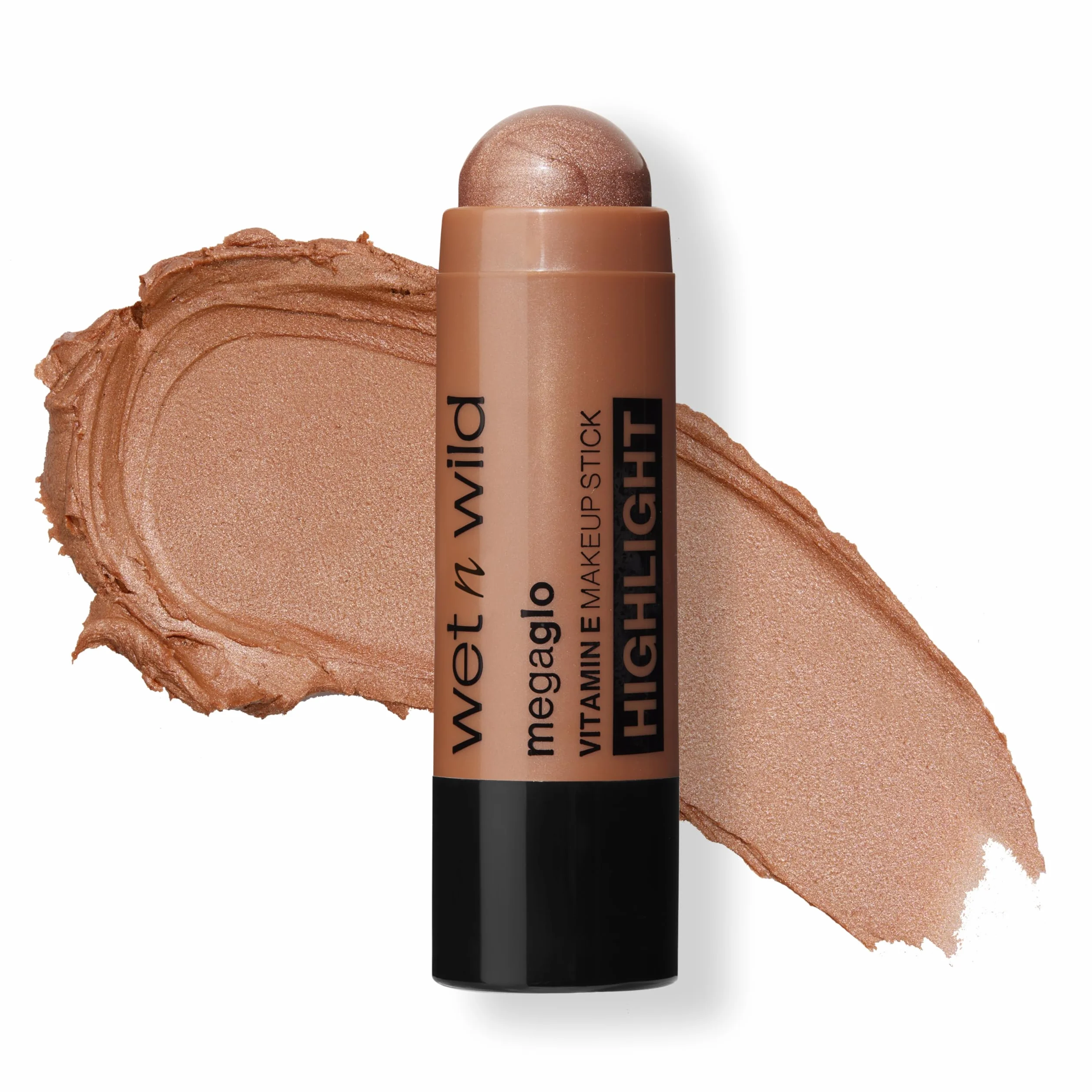Wet n Wild, Mega Glo Vitamin E Makeup Stick, Wielofunkcyjny Rozświetlacz i Bronzer w Sztyfcie do Oczu, Policzków i Ust, z Formułą Umożliwiającą Budowanie i Rozcieranie, Desert Sands