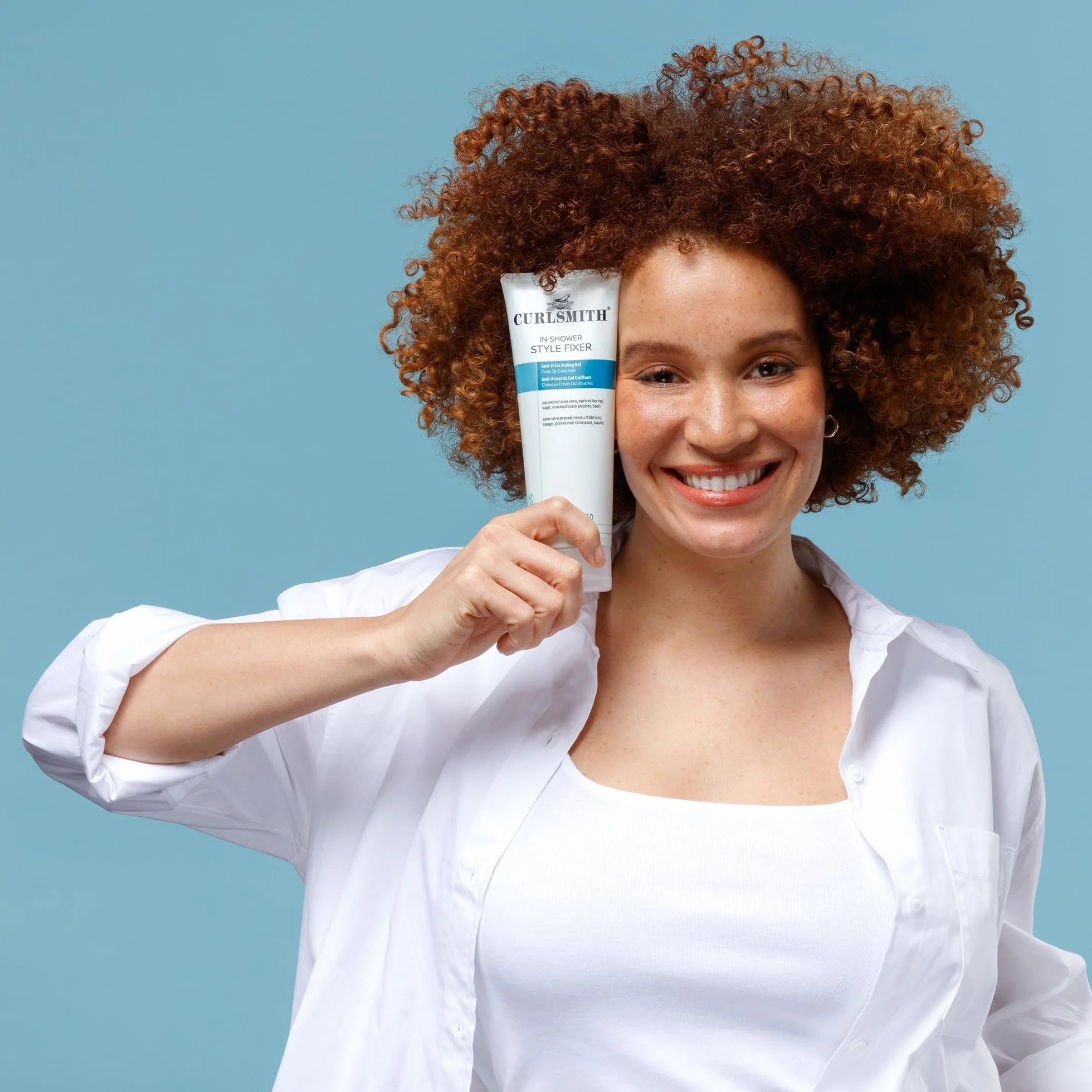 Curlsmith - In Shower Style Fixer - Vegan Extreme Hold Styling Gel for Dry, Wavy, Curly lub Coily Hair (8 uncji)