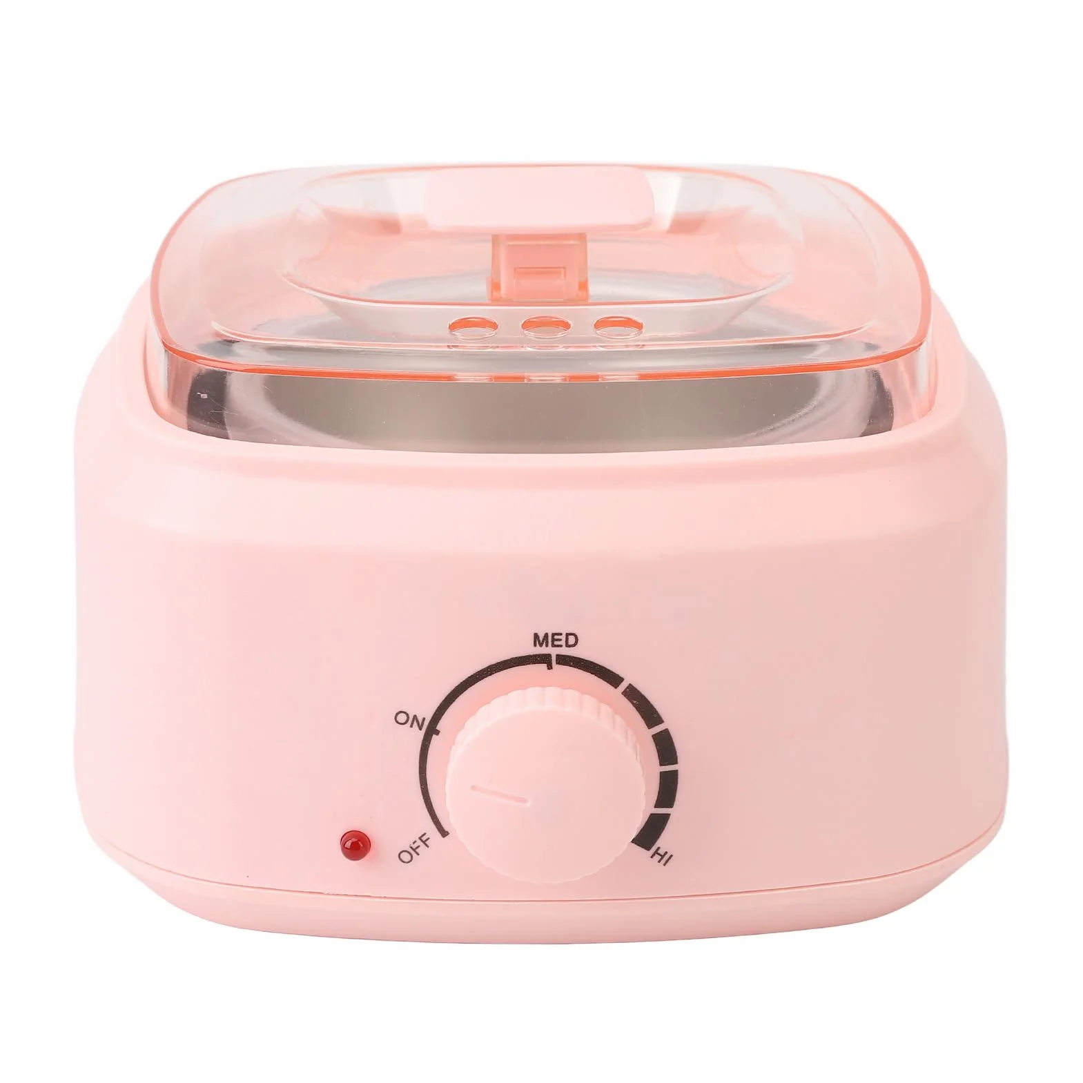 Podgrzewacz do Wosku, Uroczy Podgrzewacz do Wosku w Kolorze Różowym, Zestaw Elektryczny Podgrzewacz do Gorącego Wosku Mini Rose do Depilacji z przezroczystą pokrywką dla (Wtyczka