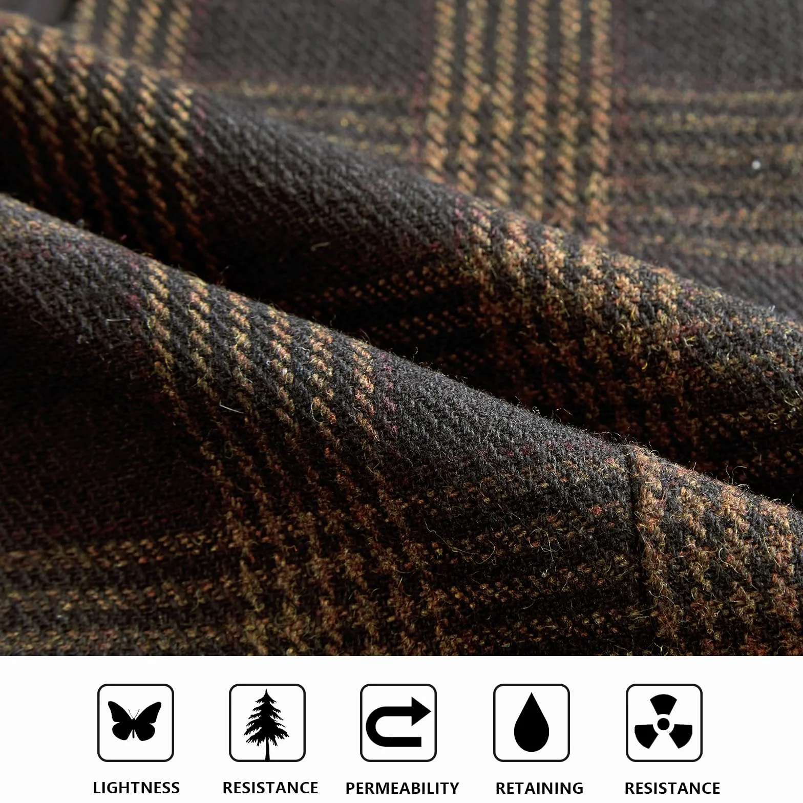 Enlision Męska kamizelka vintage formalna na co dzień gładka kratka płaszcz dla mężczyzn regularny krój tweed ślub biznesowy męski garnitur kamizelka z kieszenią XS-4XL