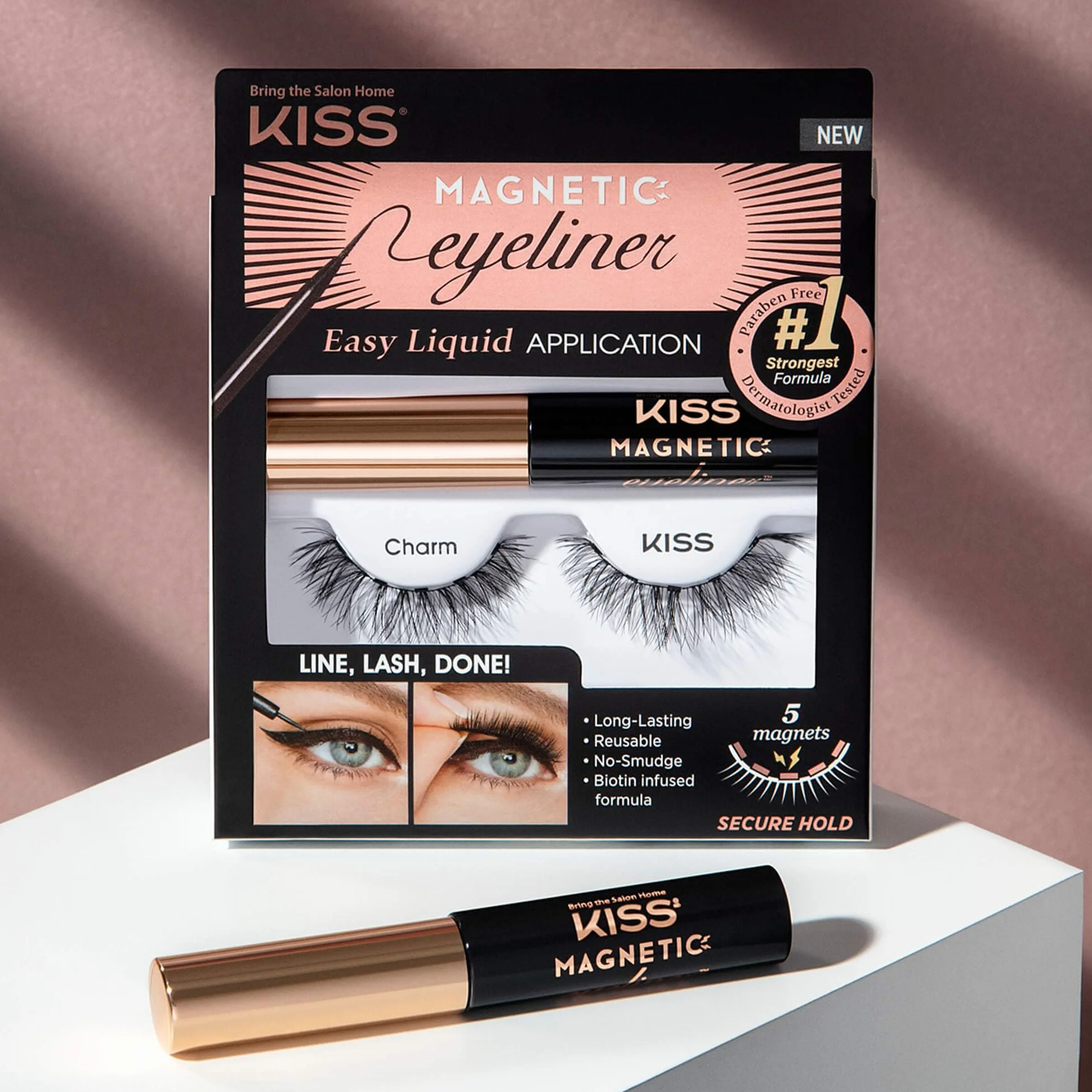 KISS rzęsy magnetyczne zestaw Charm eyeliner